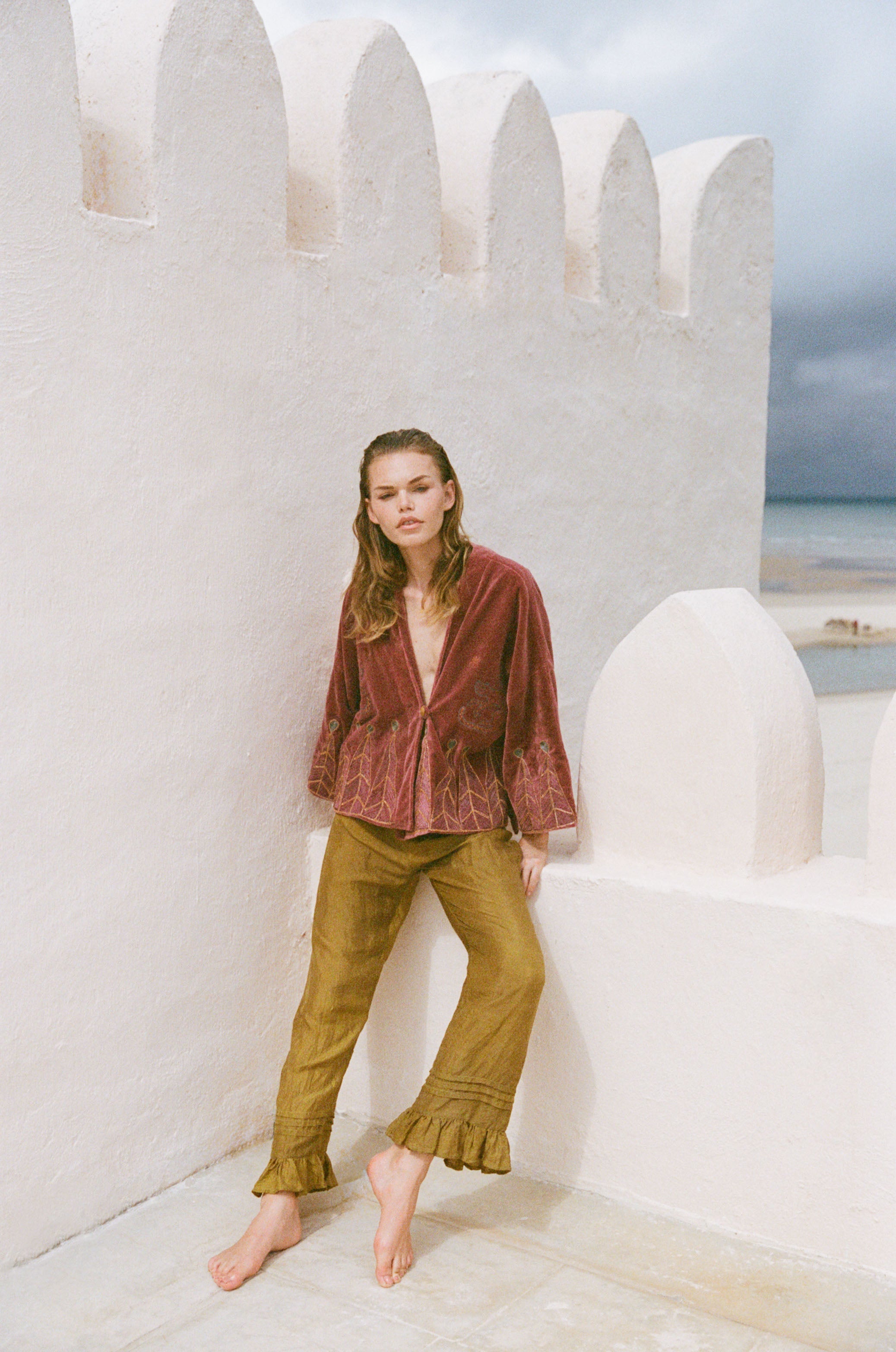 Vintage velvet caracal Jacket - Punch