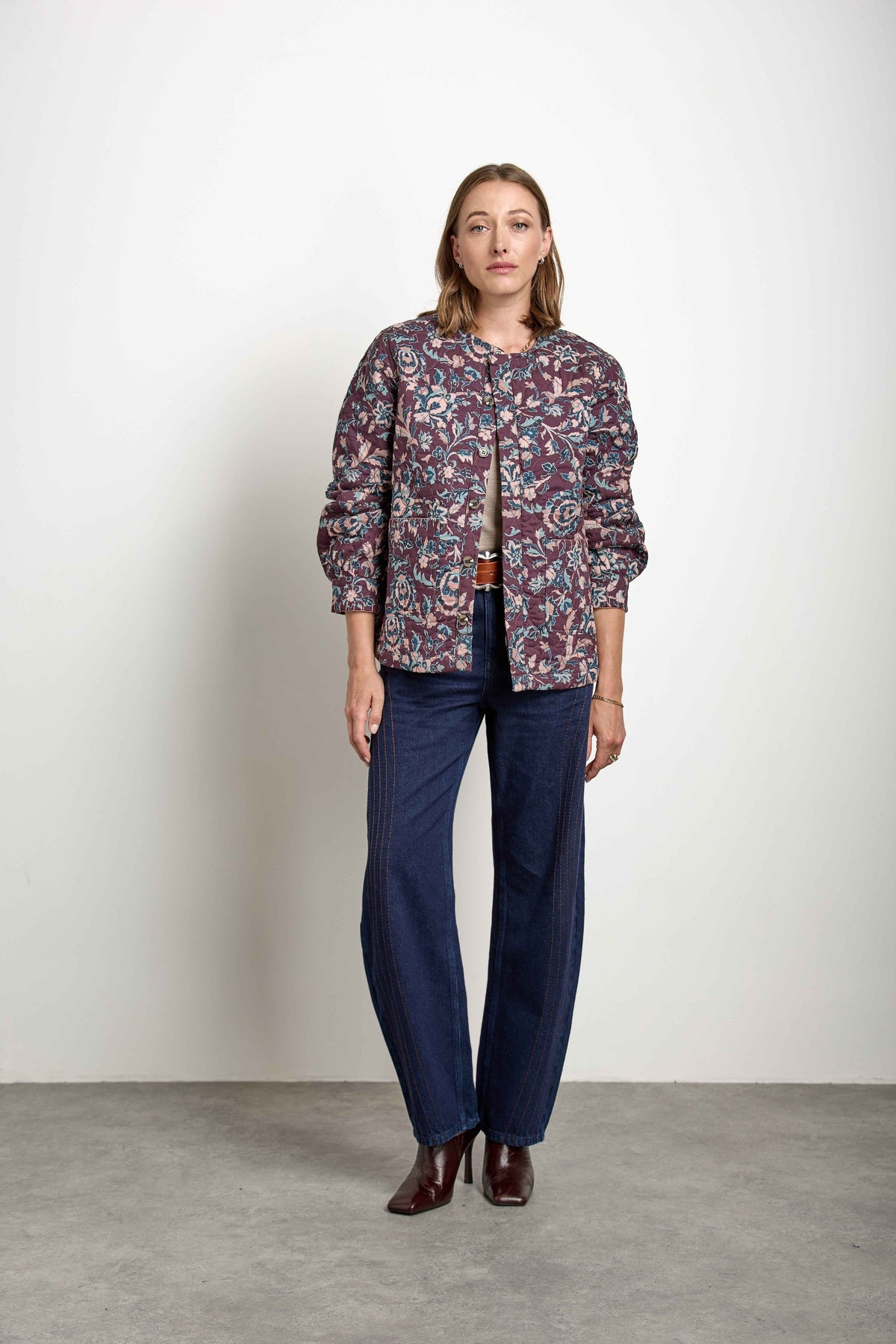 Frida Jacket In Beet Suzani