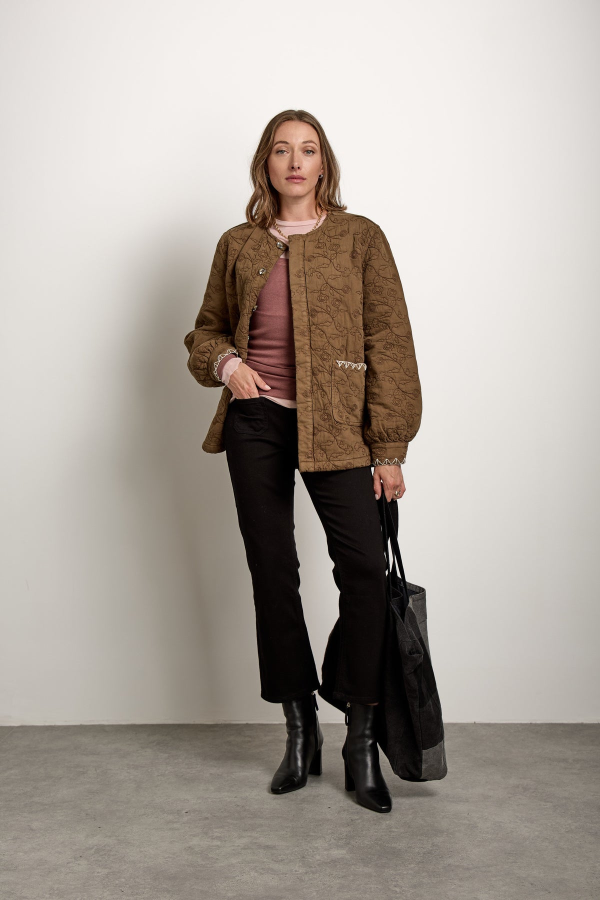 Frida Jacket In Walnut - seventy + mochi