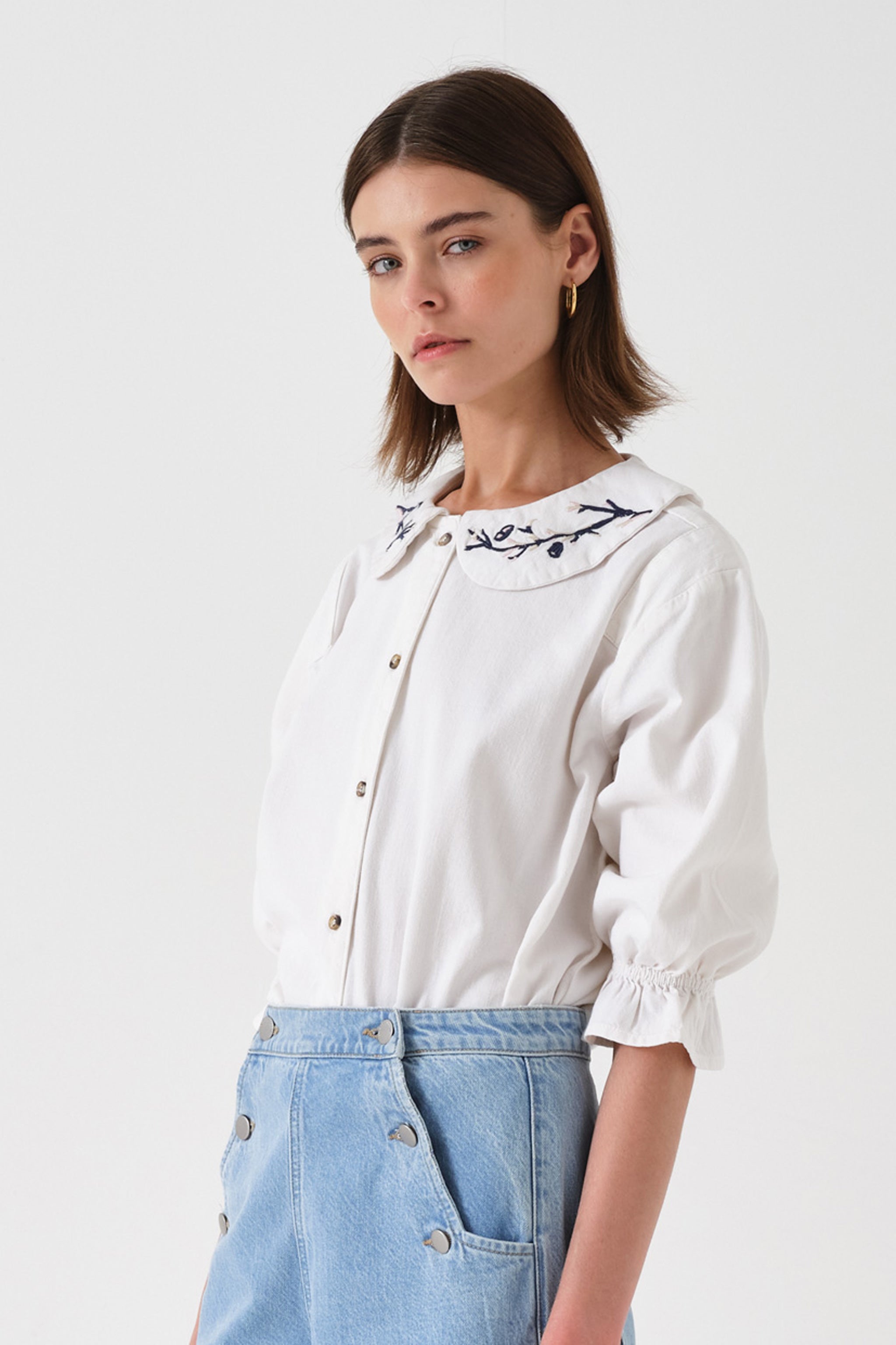 Bella Blouse in White - seventy + mochi