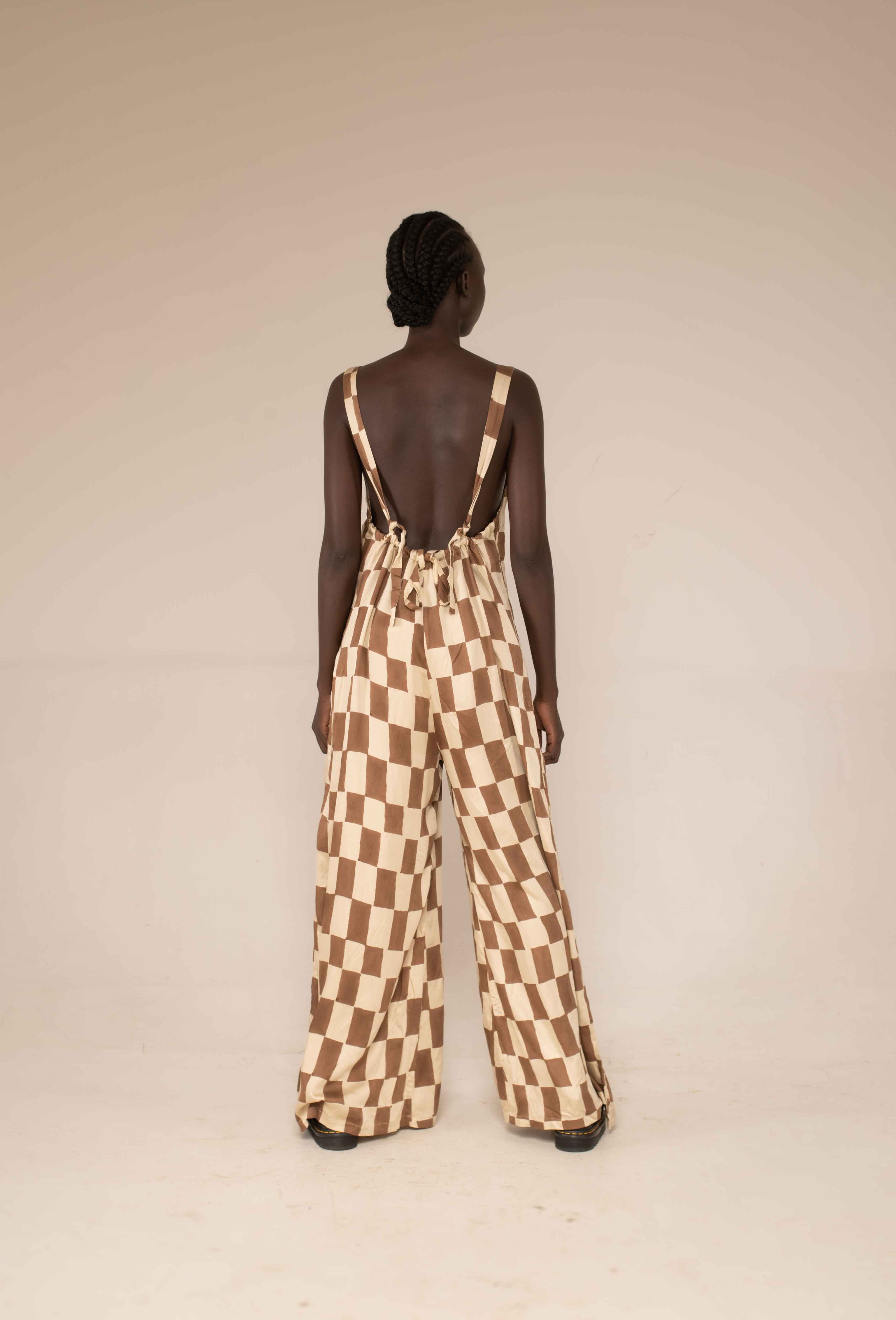 Onesie - Block print mocha