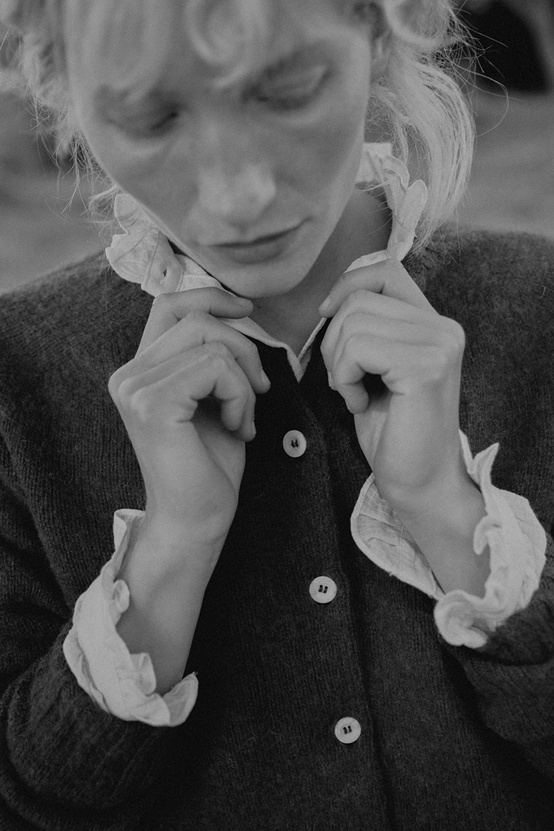 Ada Lambswool Cardigan Red Madder