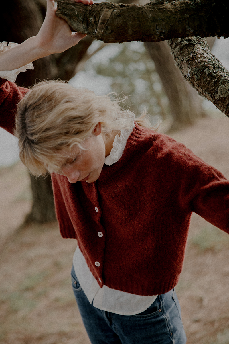 Ada Lambswool Cardigan Red Madder