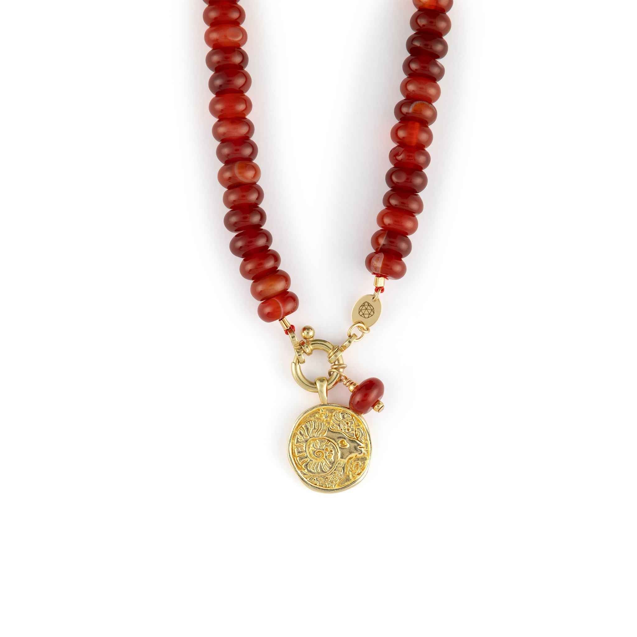 Aries Zodiac Coin Pendant Necklace