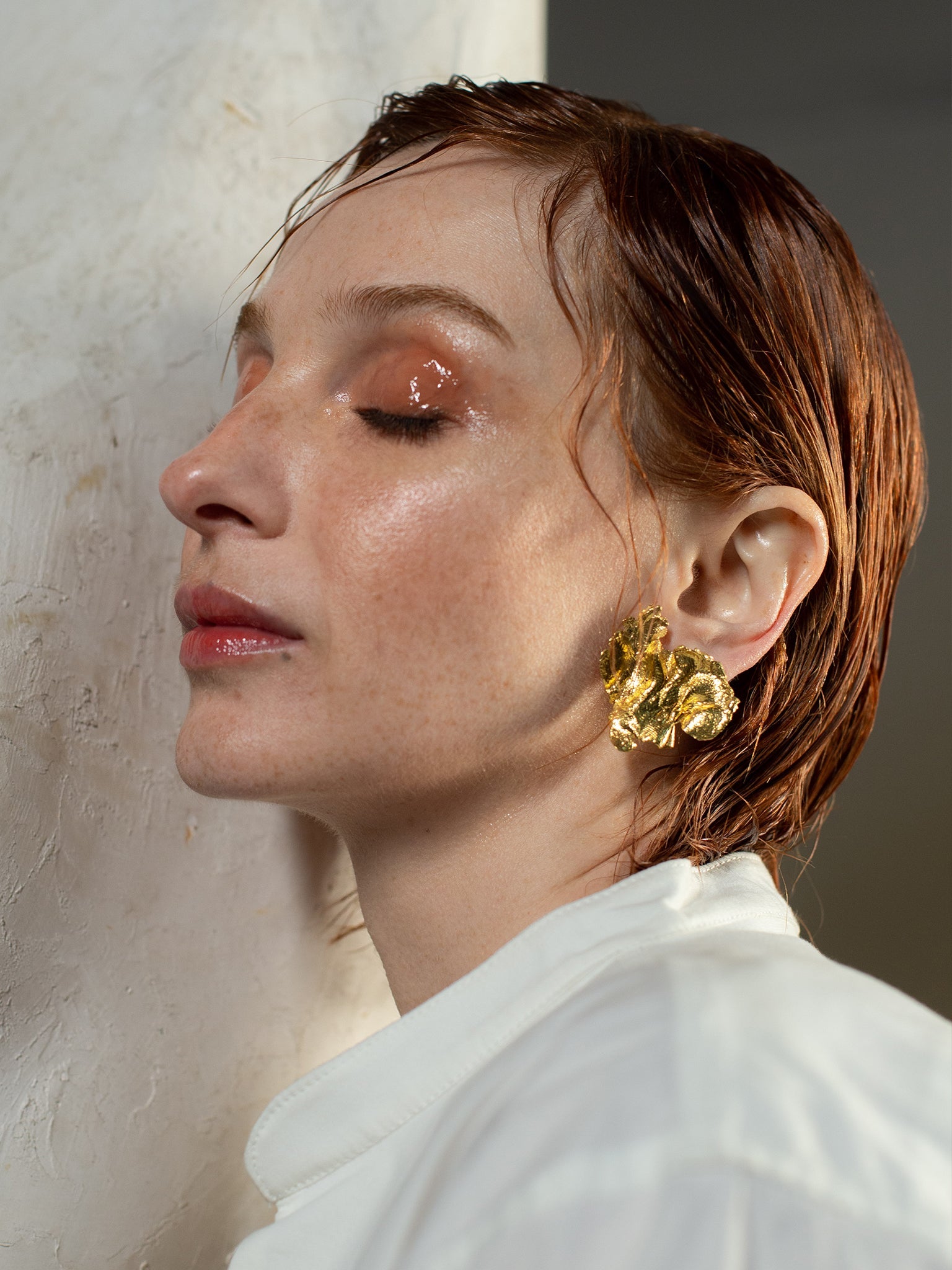 Artemis Goddess Earrings Gold