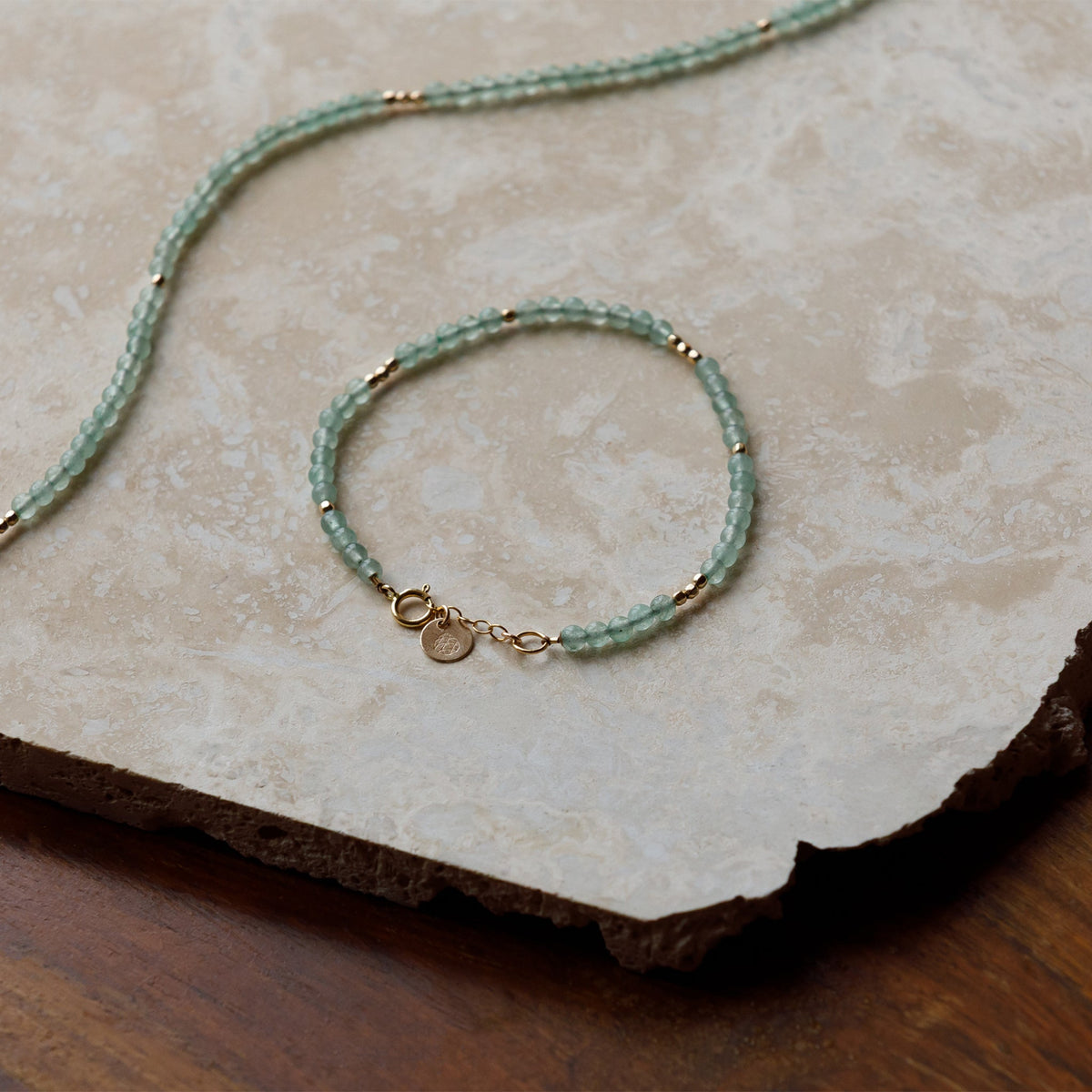 Oceanus Green Aventurine Beaded bracelet