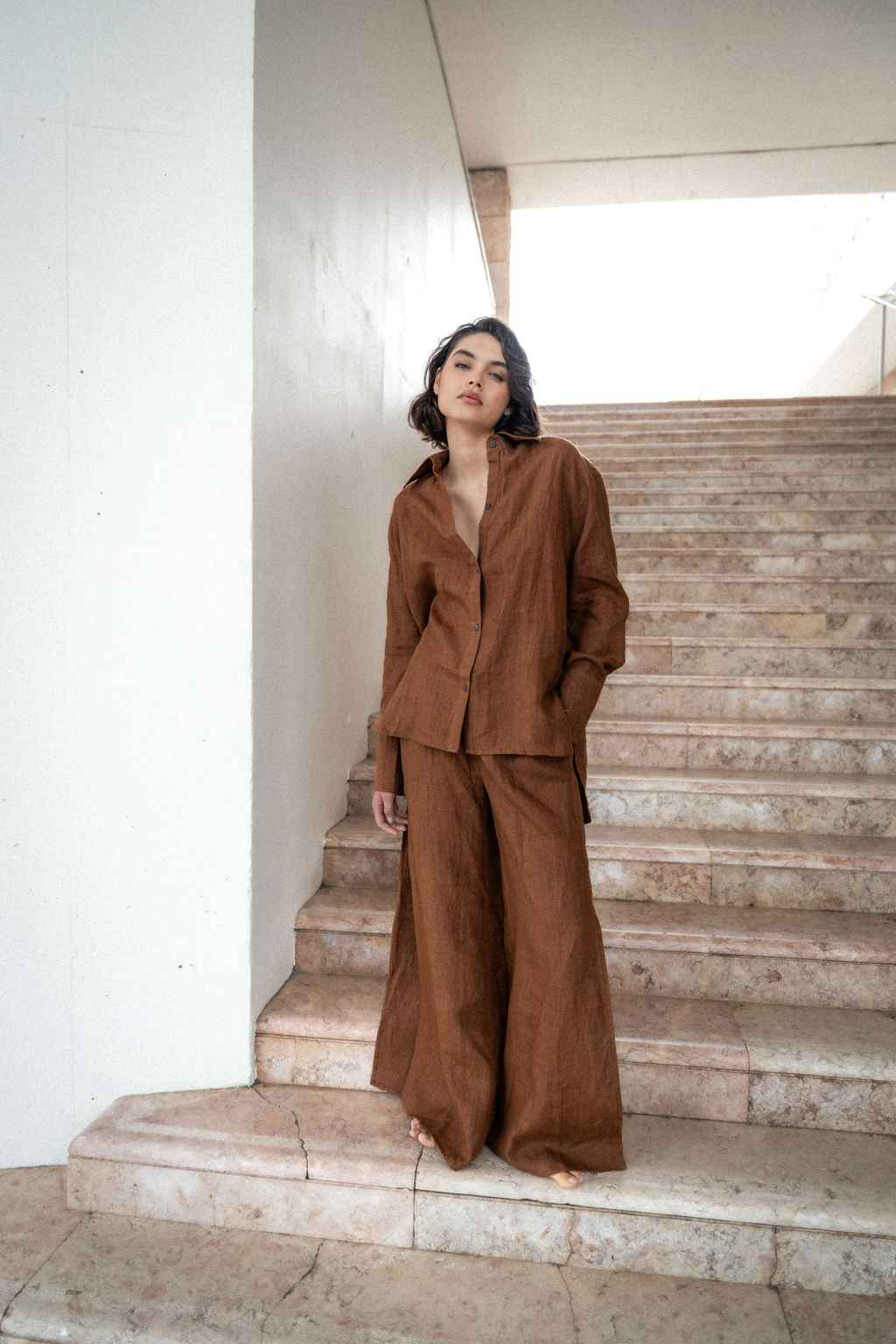 EVOLVE LINEN TROUSERS