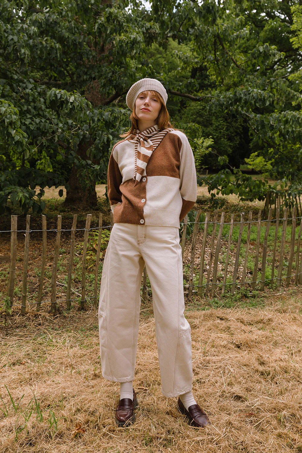 Check Cardigan - Skewbald