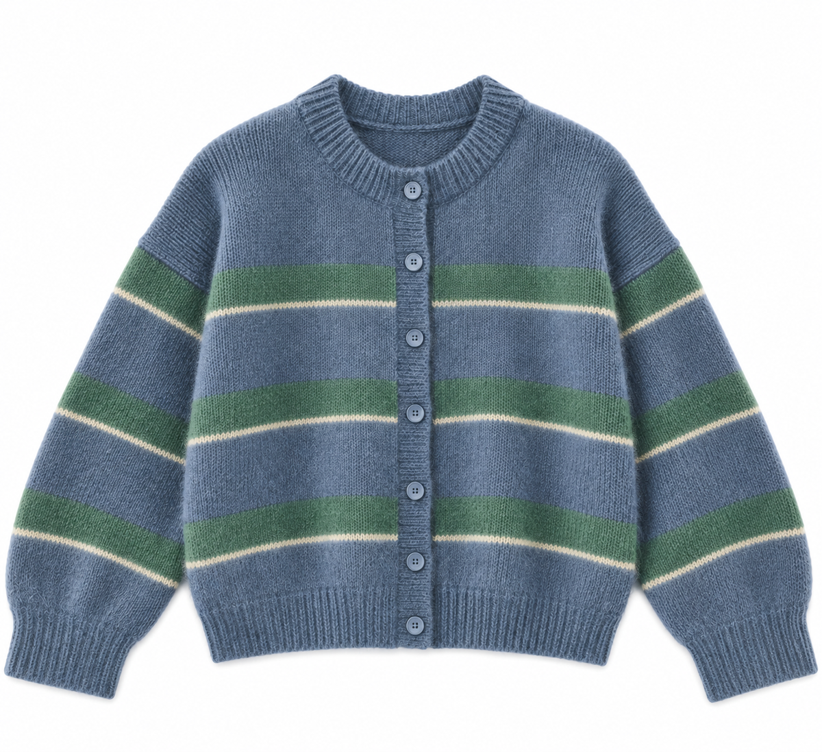 Stripe Cardigan - Soft Blue