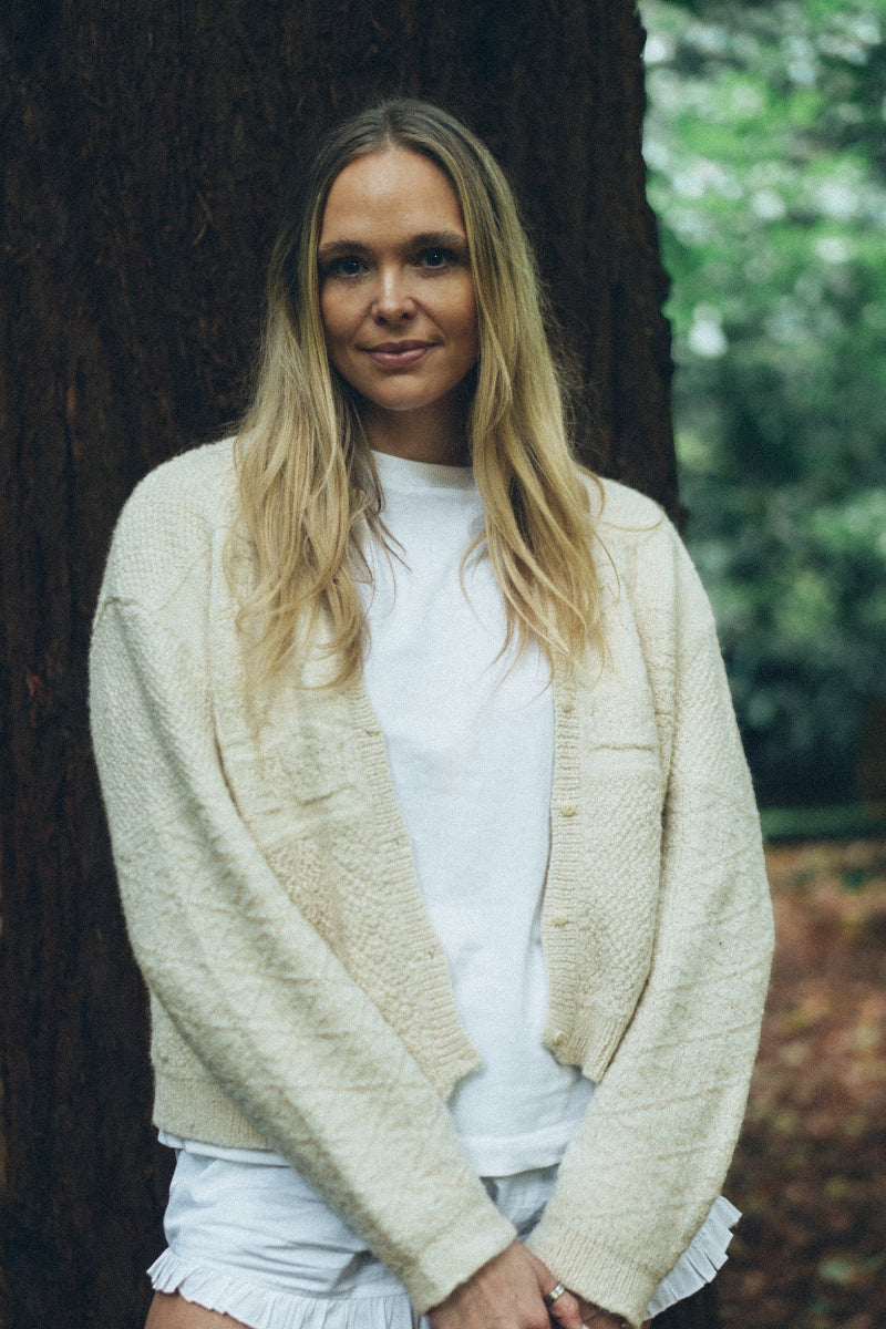 Athena Cardigan – Ivory Alpaca
