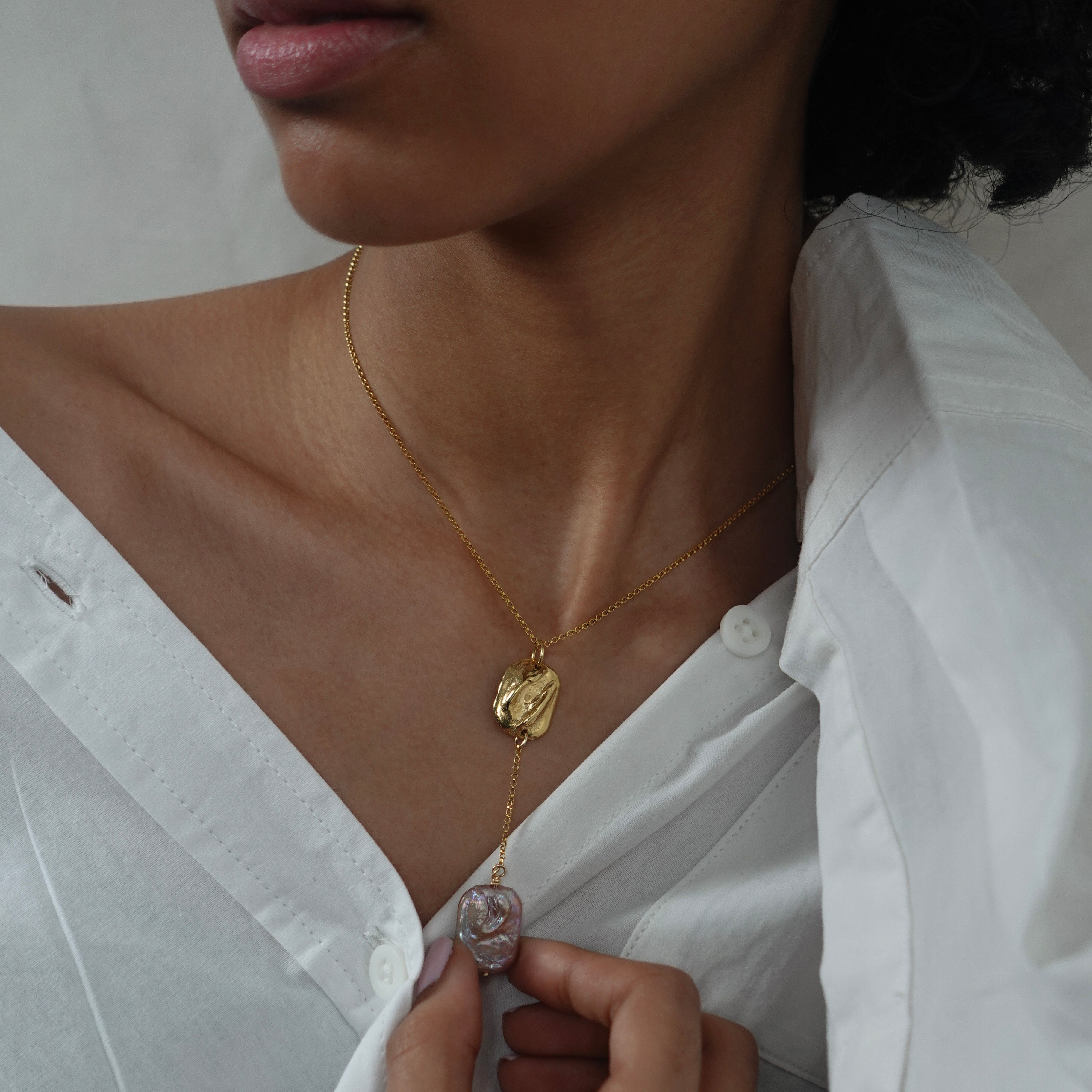 Kypros Pink Pearl Necklace