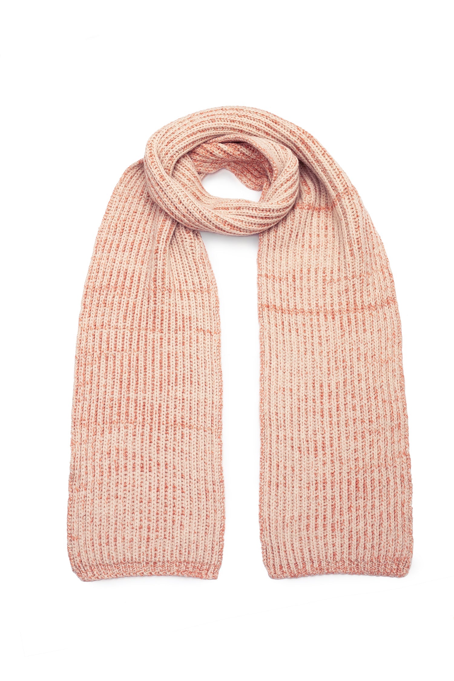 Eccleston Scarf in Ecru & Coral Mouline