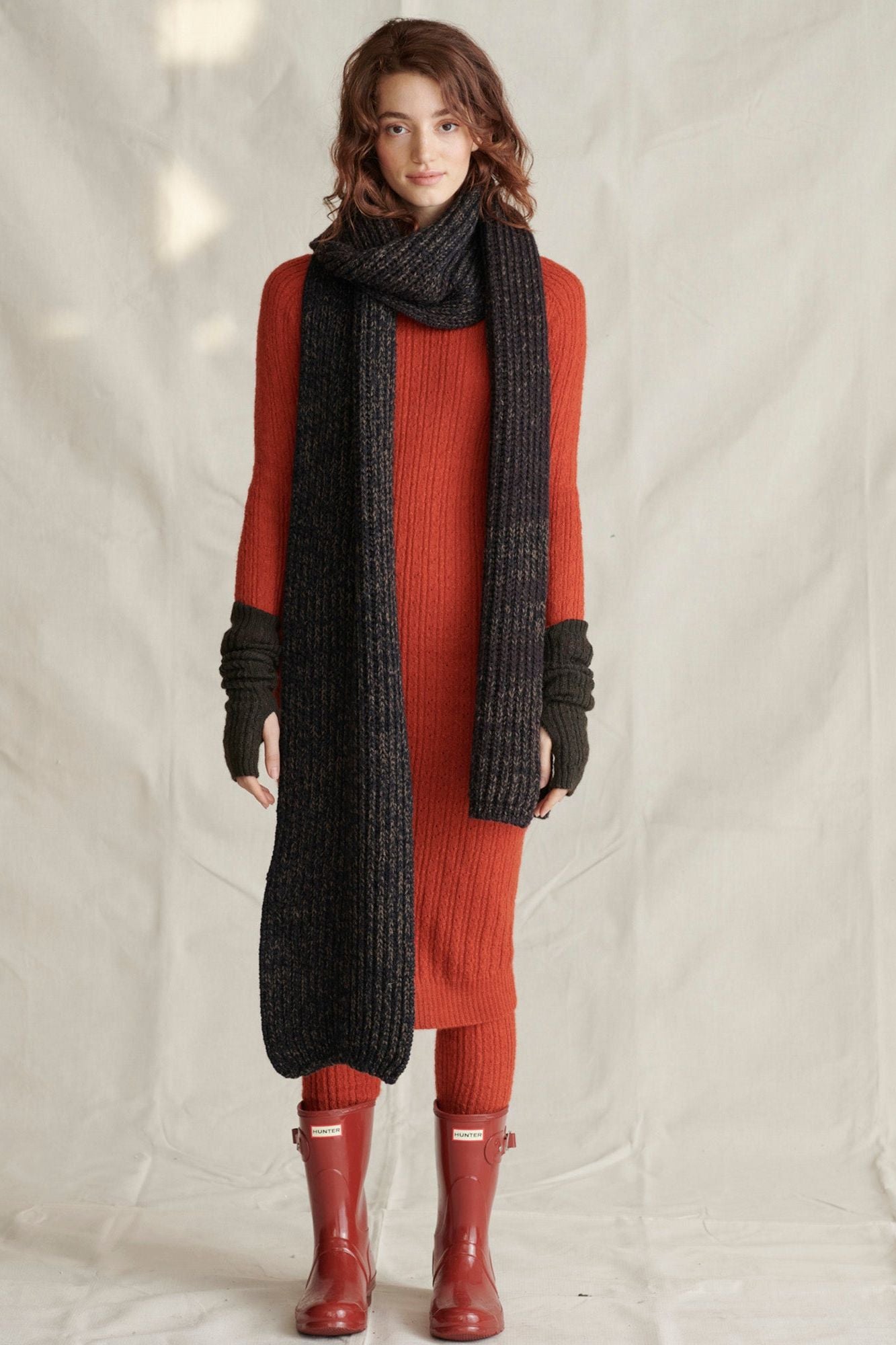 Eccleston Scarf in Peat & Sloe Mouline