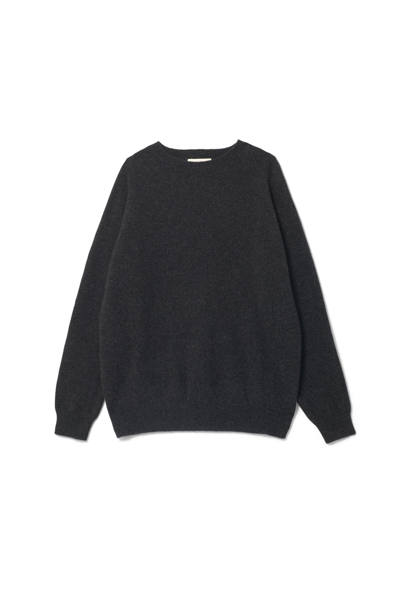 Cashmere Classic Crewneck Charcoal