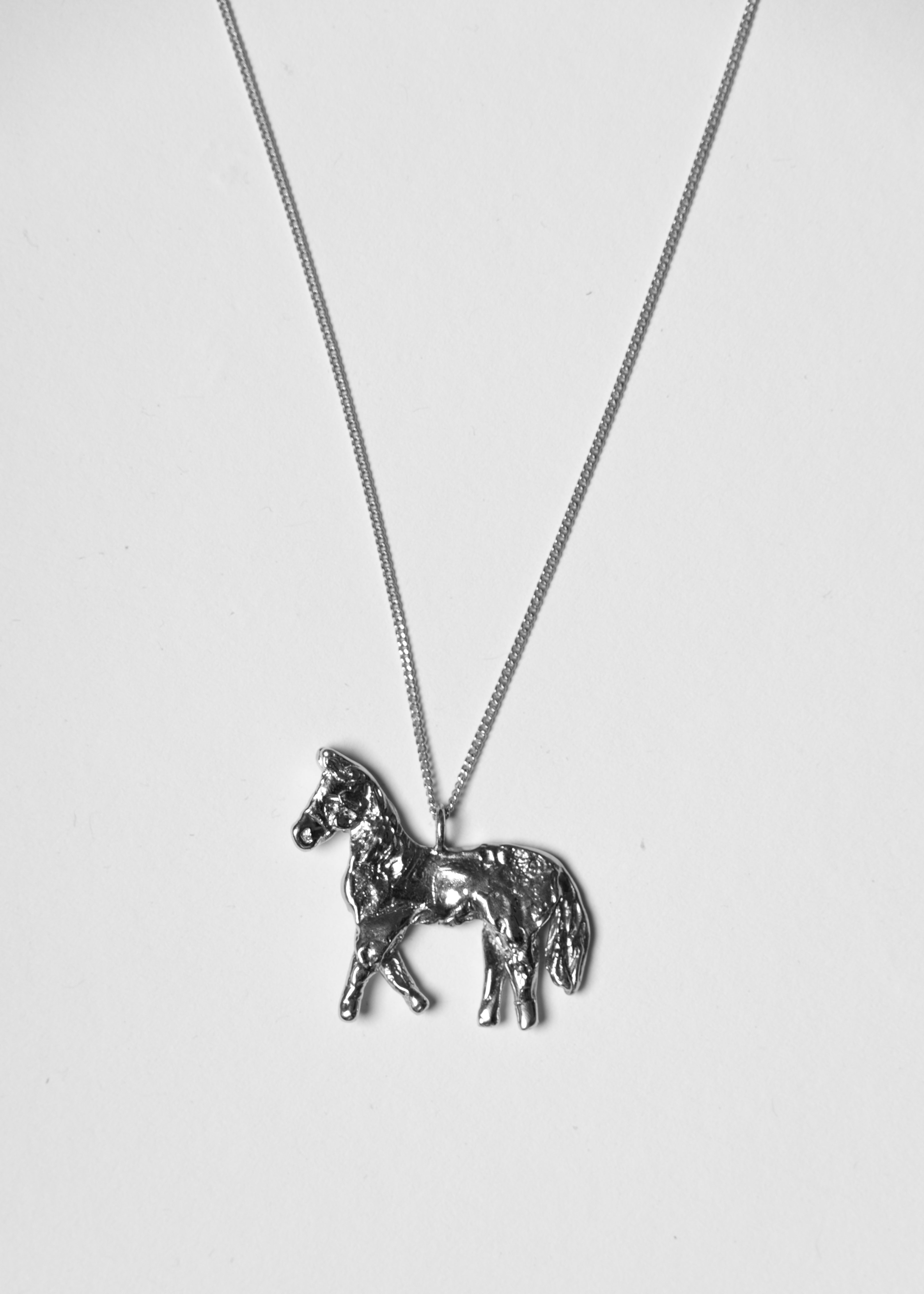 Horse Necklace Silver