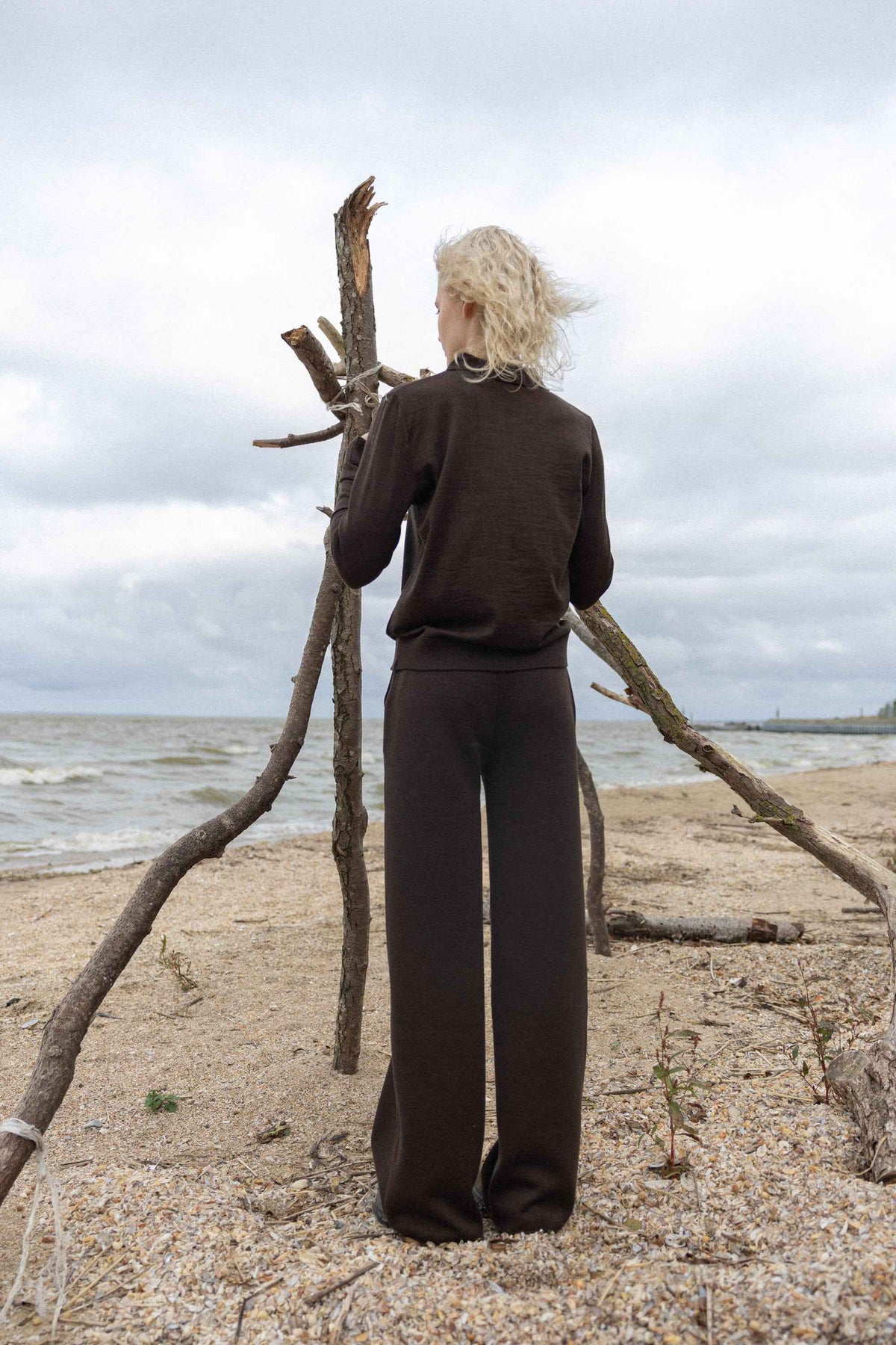 Bene 100% Merino Wide Pants Chocolate