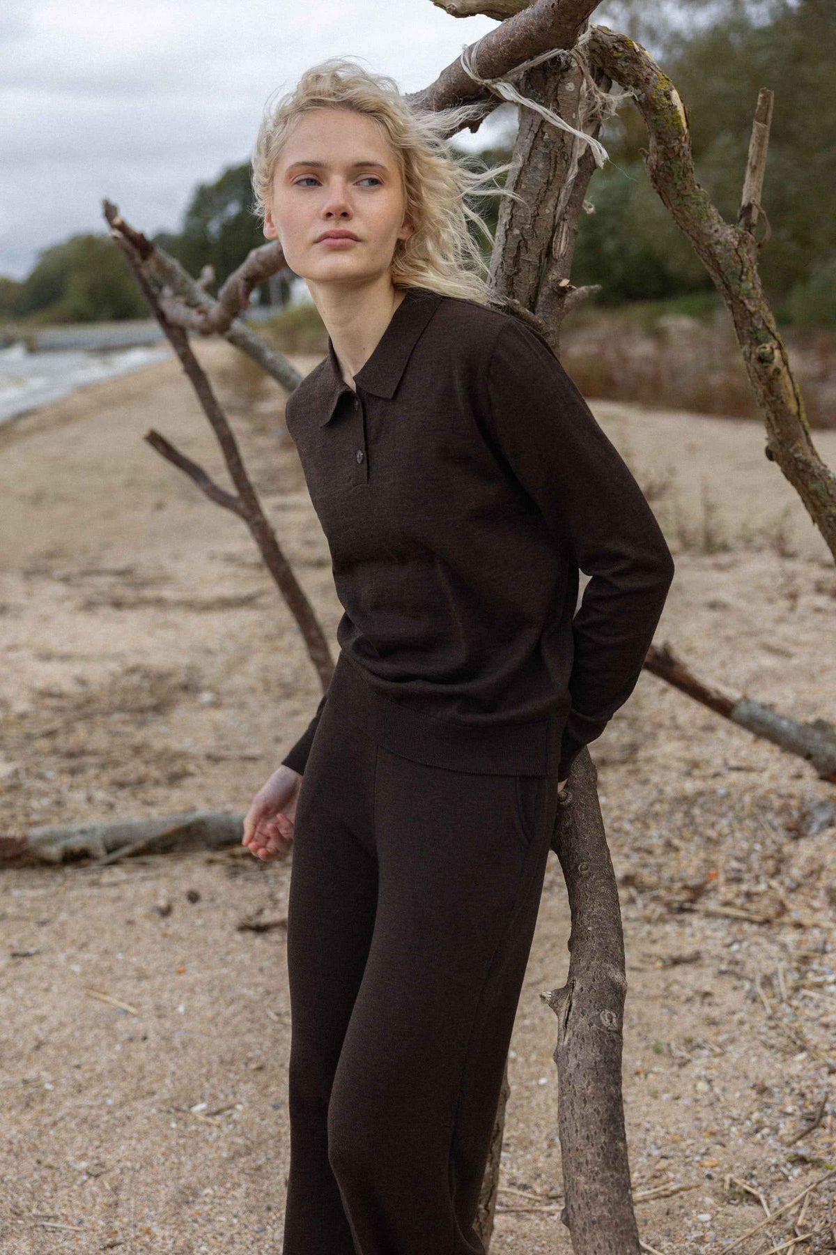 Bene 100% Merino Wide Pants Chocolate