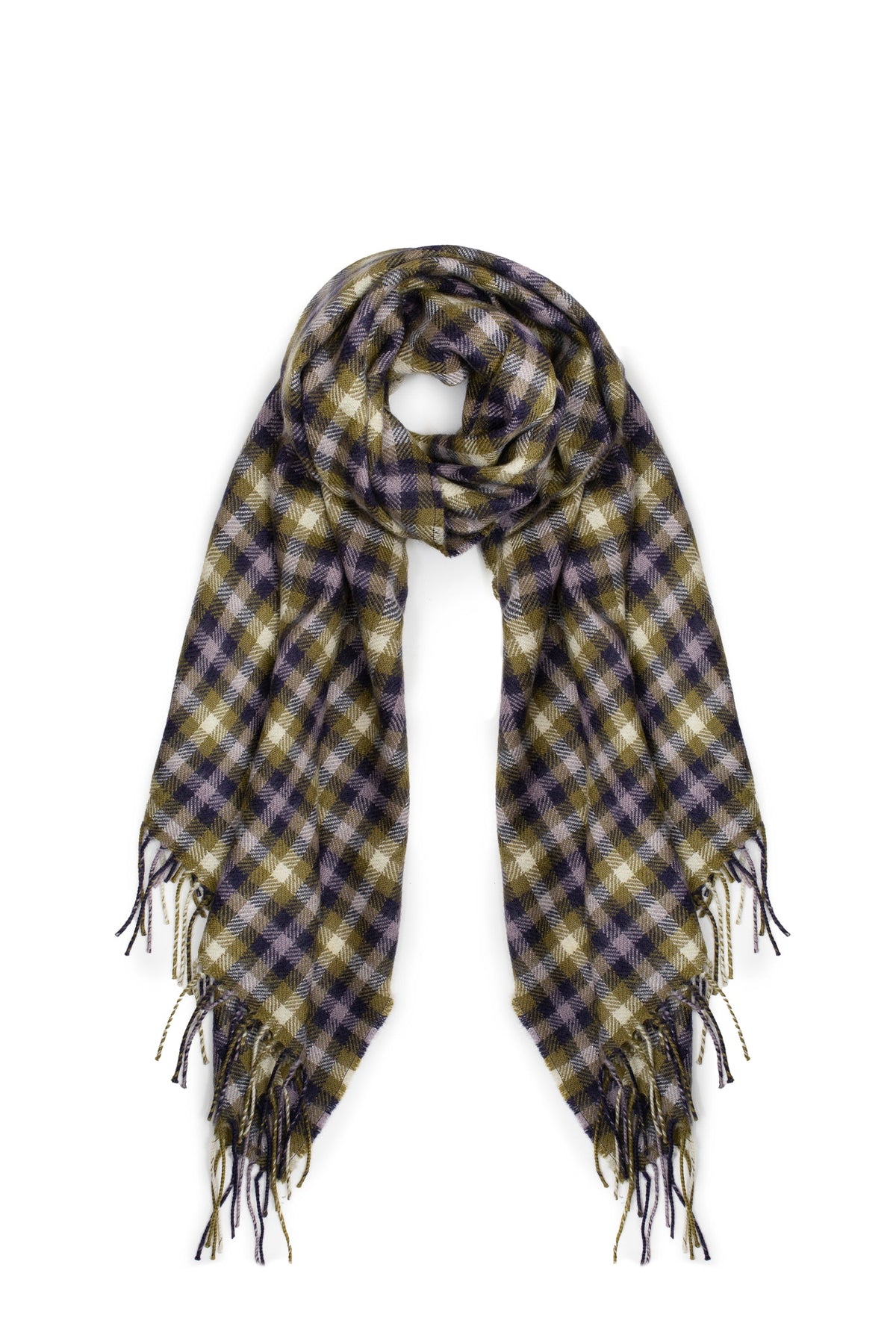 Penrith Blanket Scarf in Lilac Tartan