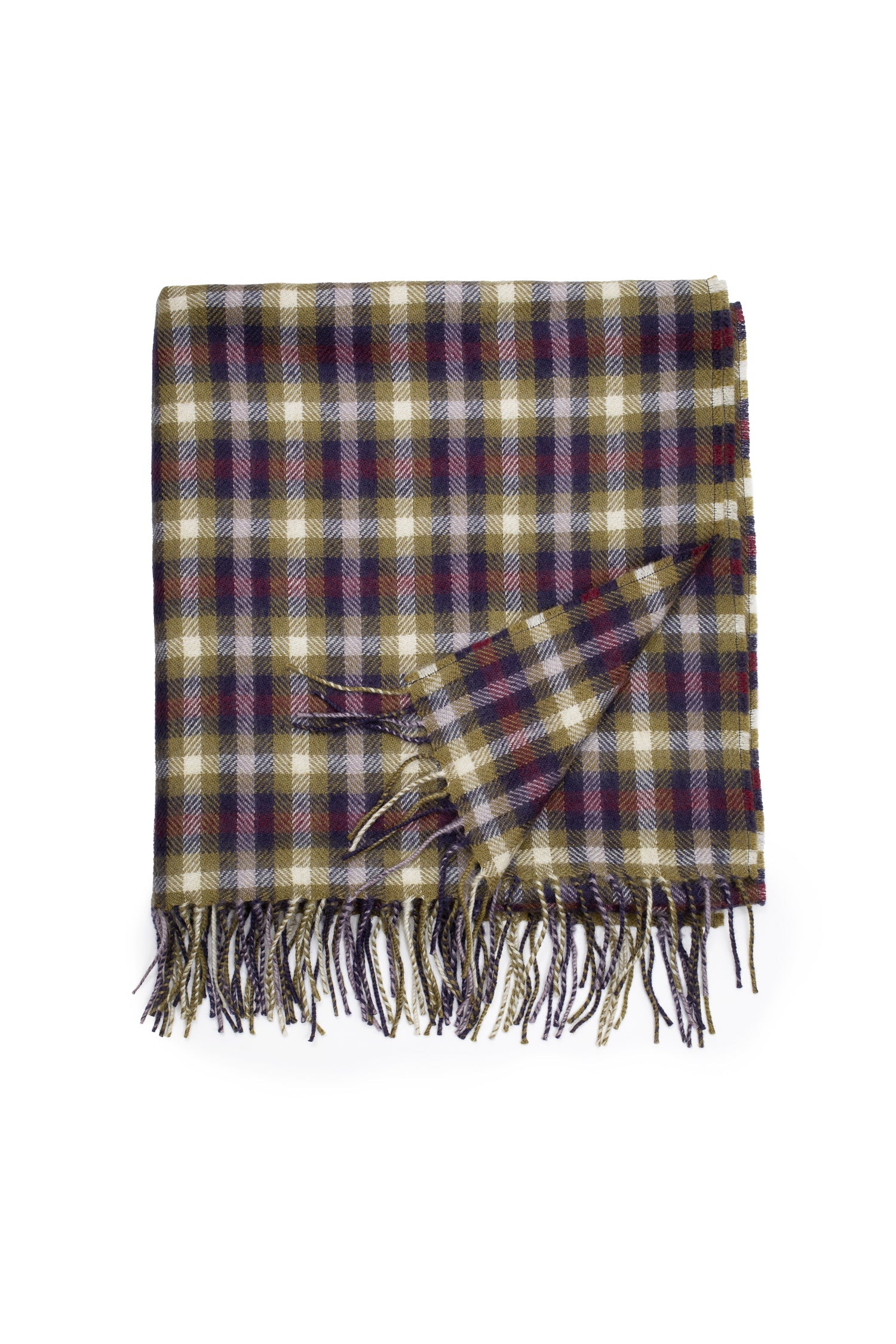 Penrith Blanket Scarf in Plum Tartan