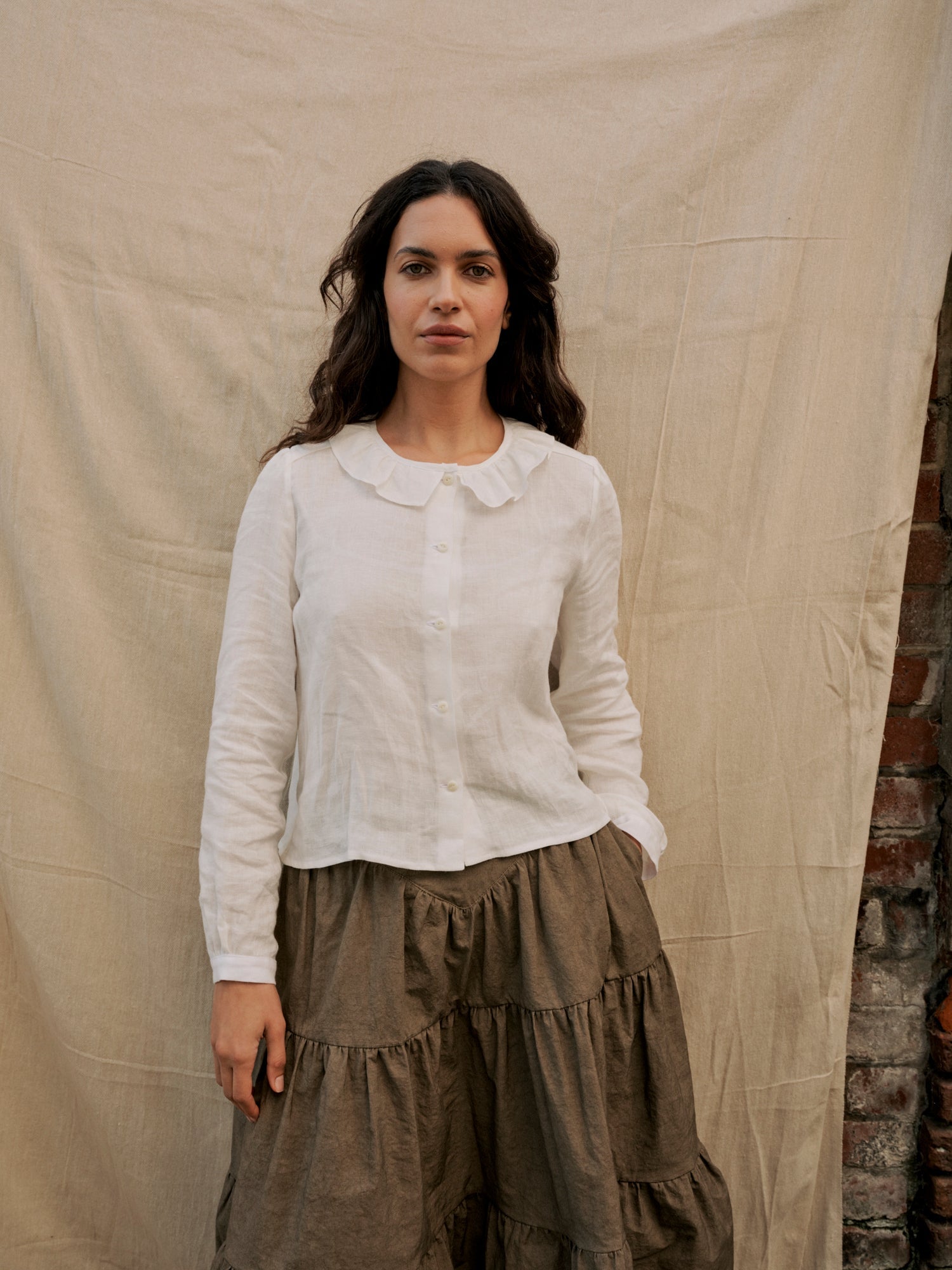 Bess Blouse in Pearl