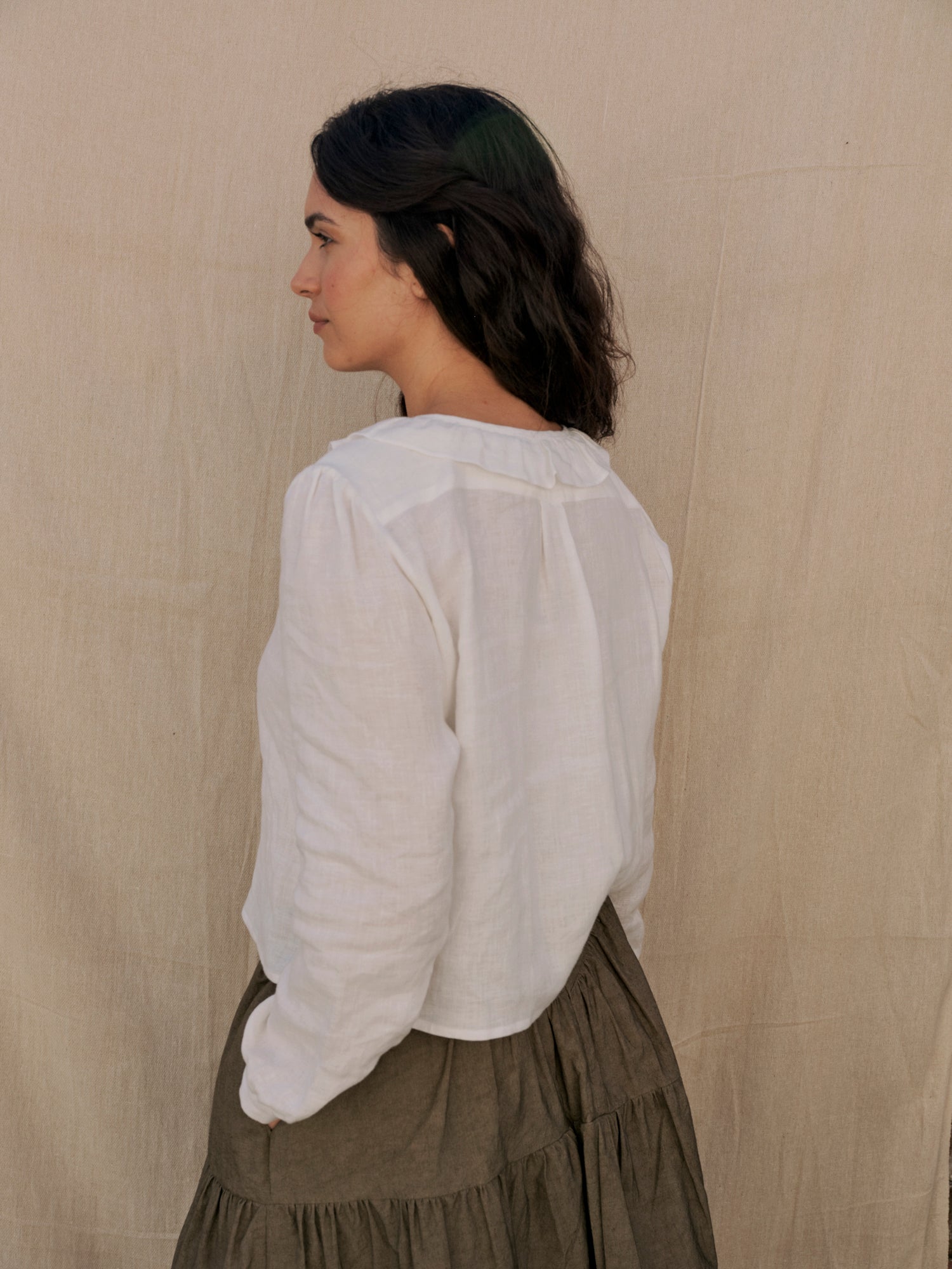 Bess Blouse in Pearl