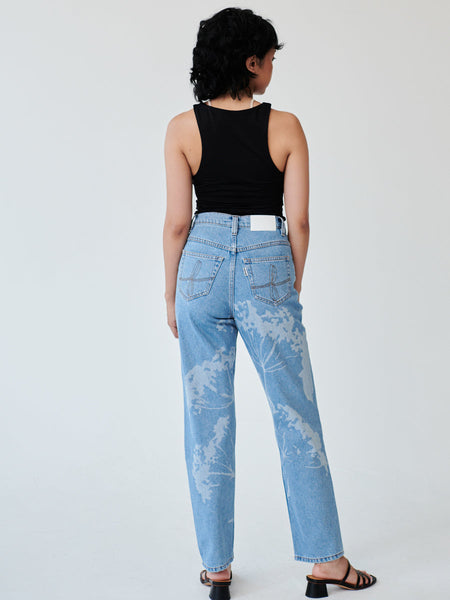 High Waisted Organic Recycled Laser Dandelion Jeans