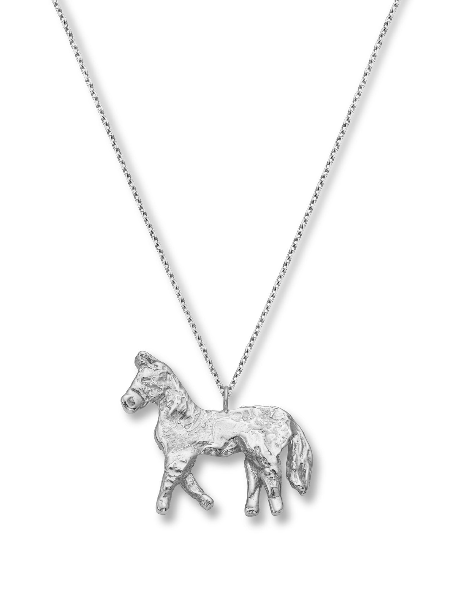 Horse Necklace Silver
