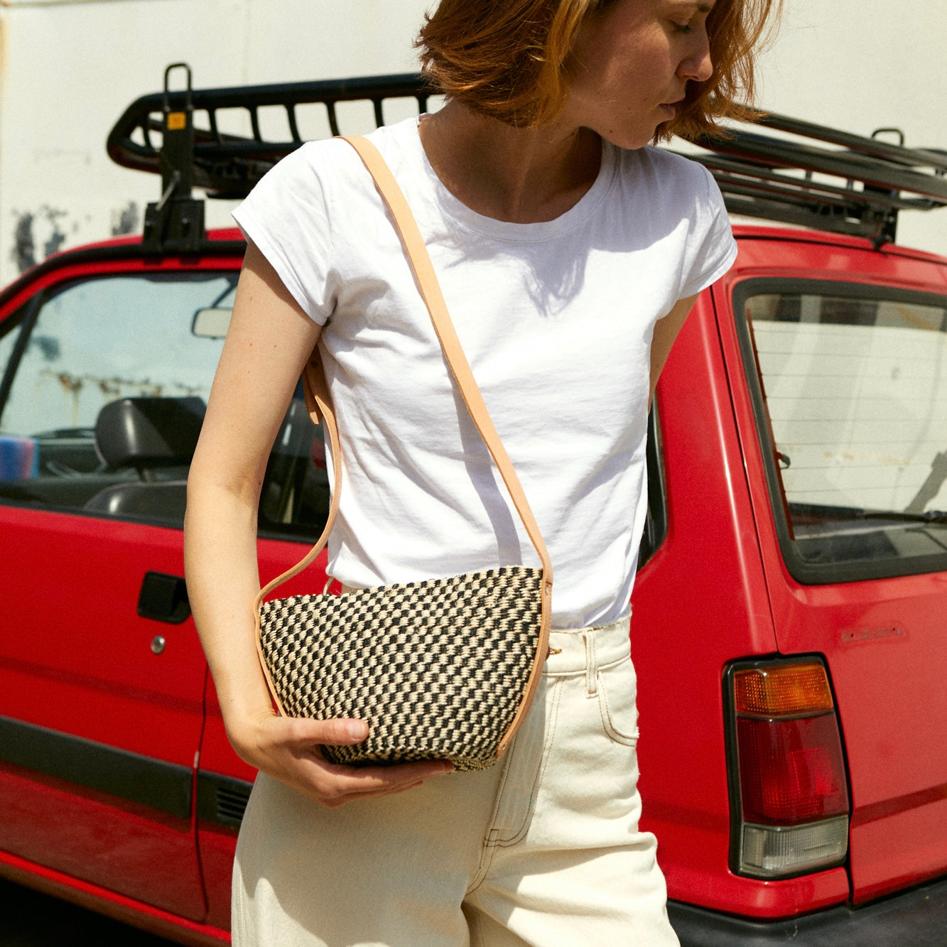 Crossbody Basket Natural