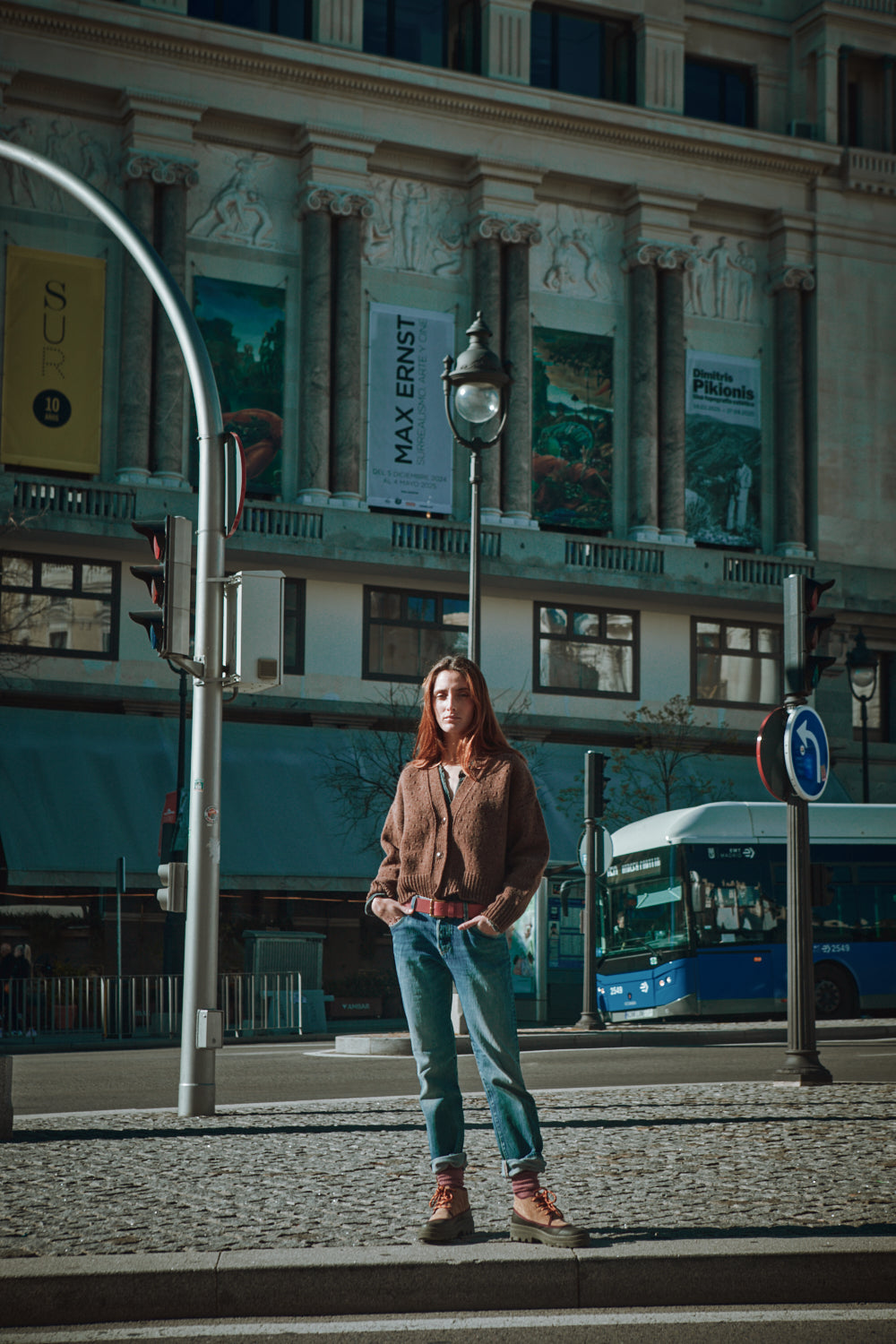 KATRINA Open Weave Cardigan in Merino Wool - Chocolate