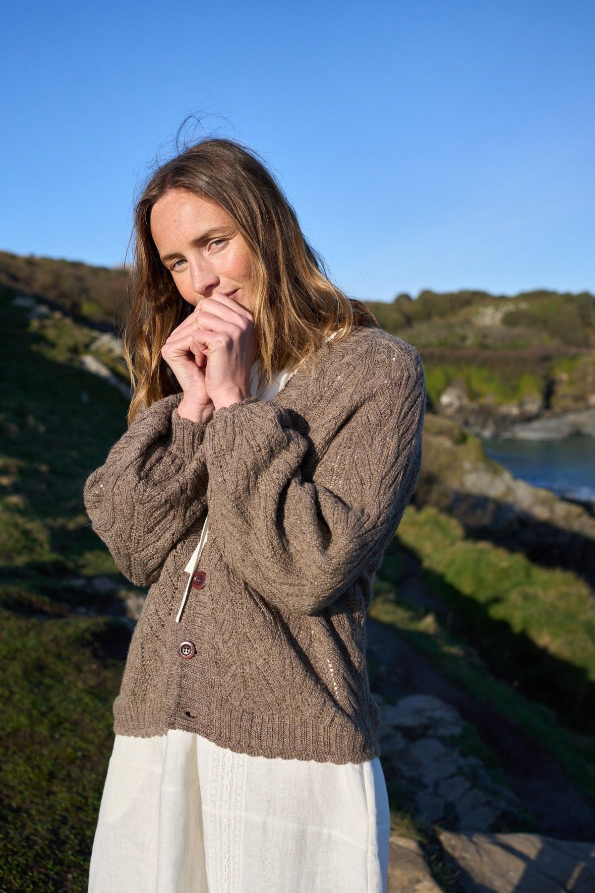 Wyre Cardigan in Loam