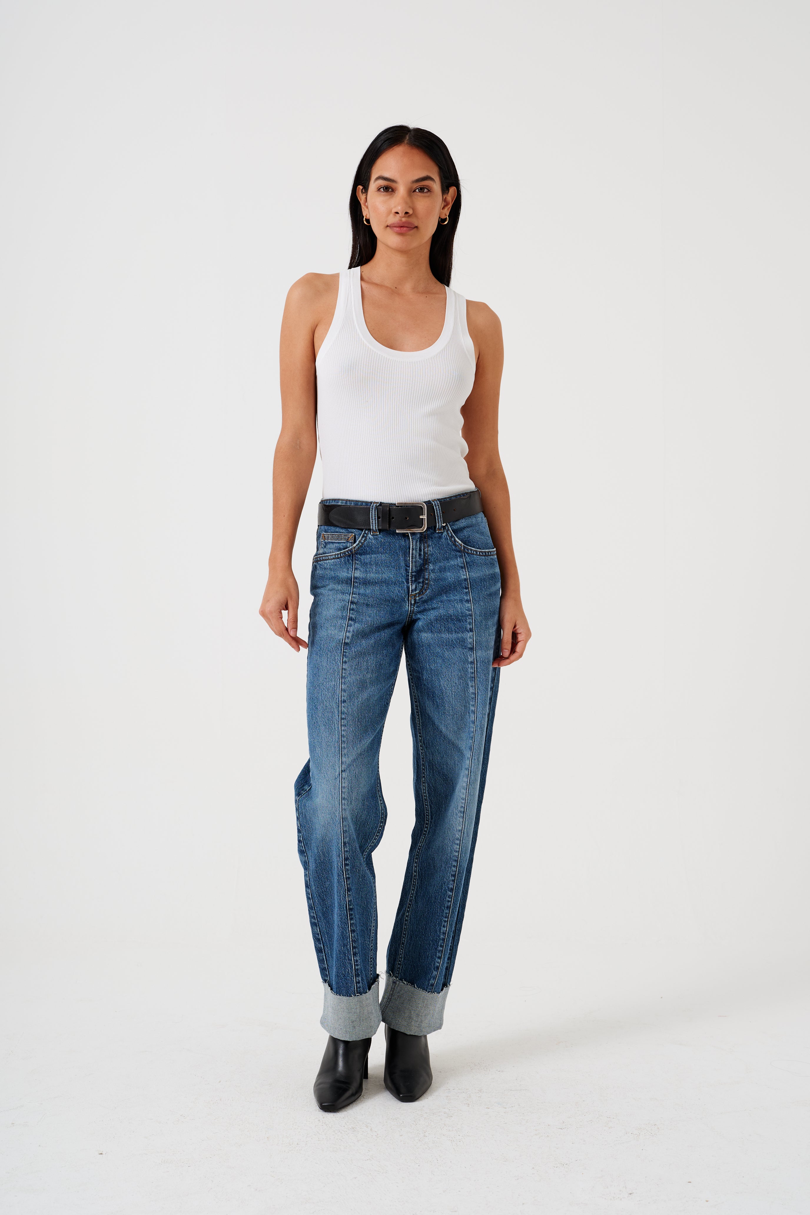Stevie Turn Up Jean in Arizona Vintage - seventy + mochi