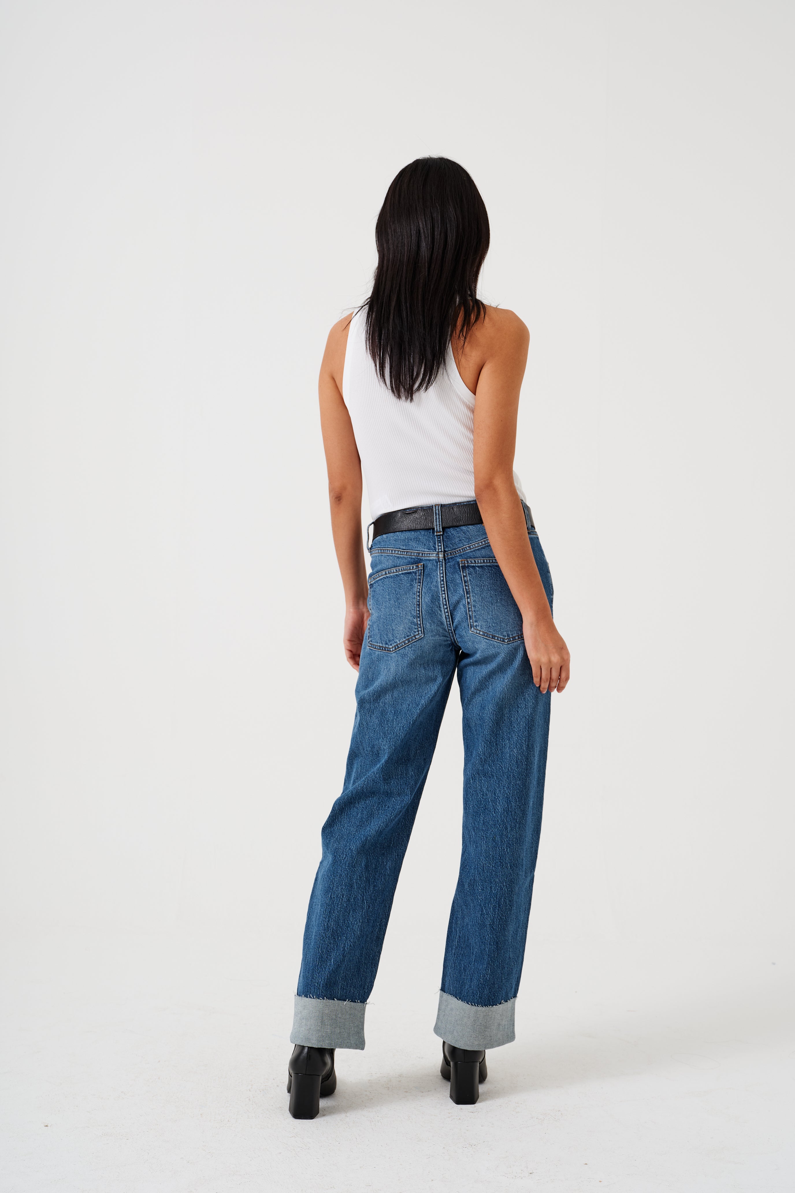 Stevie Turn Up Jean in Arizona Vintage - seventy + mochi