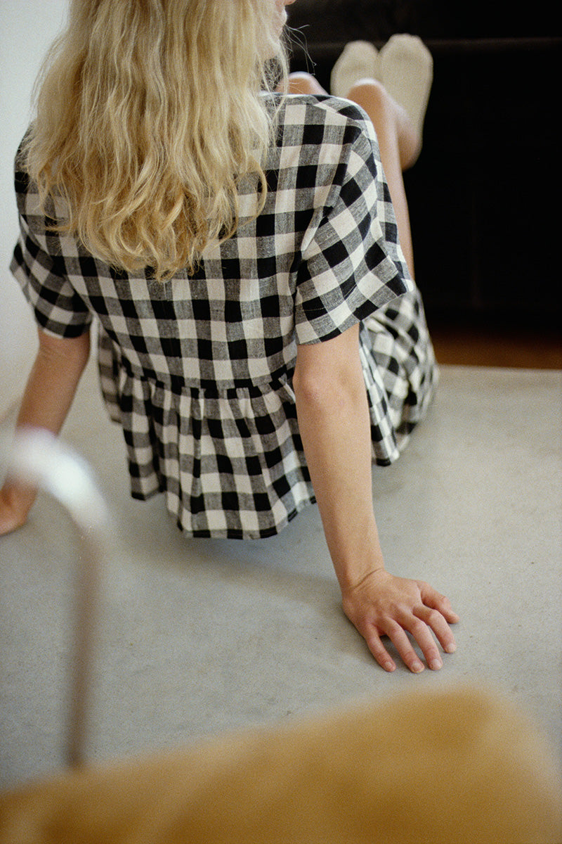 Maya Top Gingham Kala Cotton