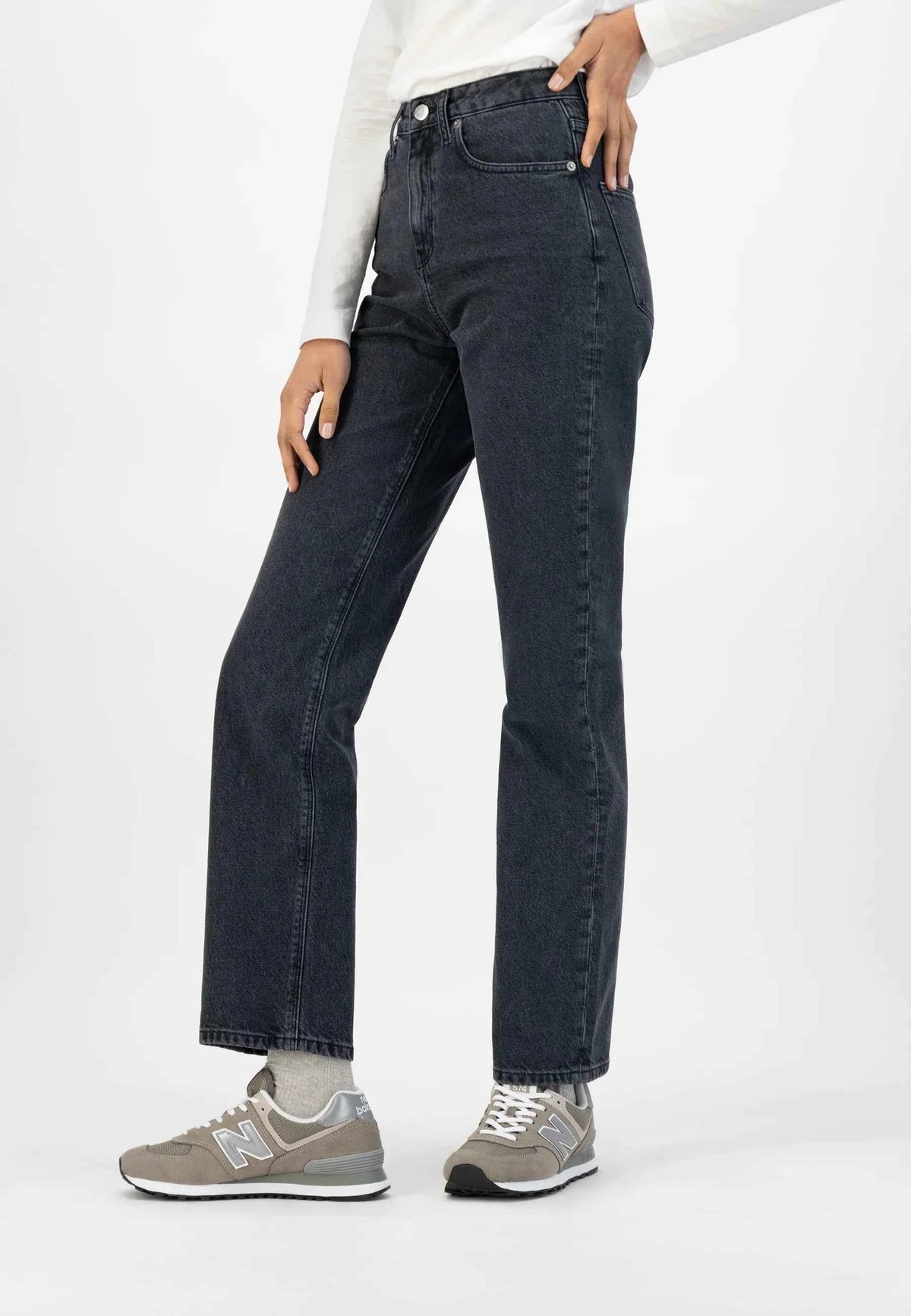 Relax Rose Jeans – Used Black