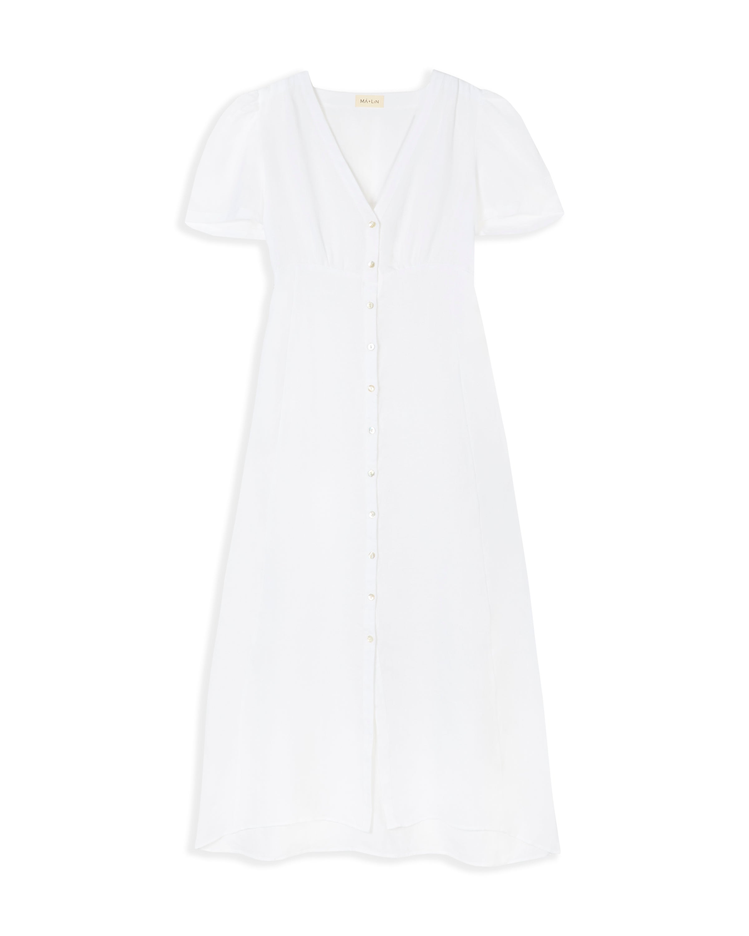 Daisy Linen Dress - White