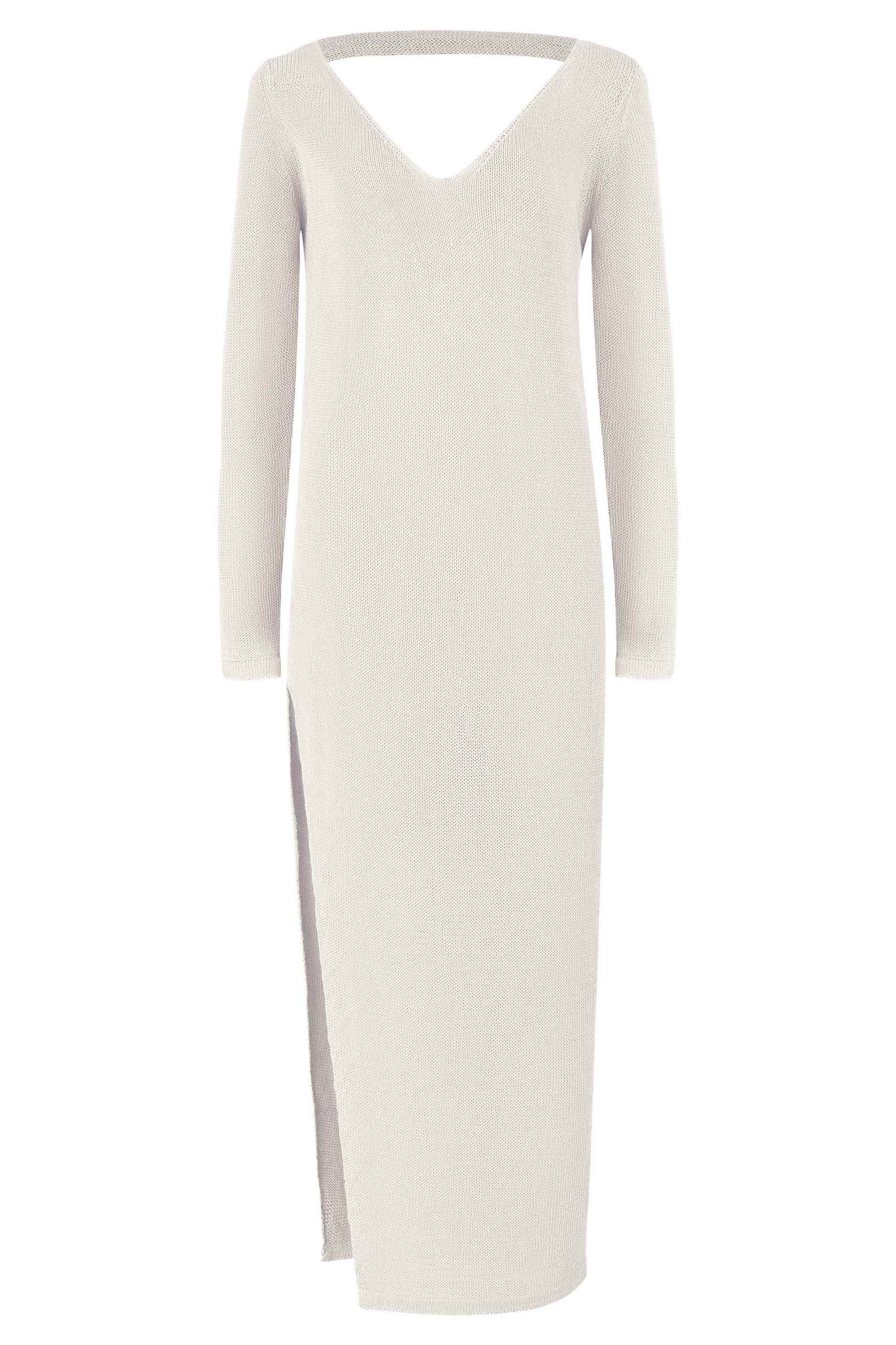 Mare 100% Linen Long Dress White