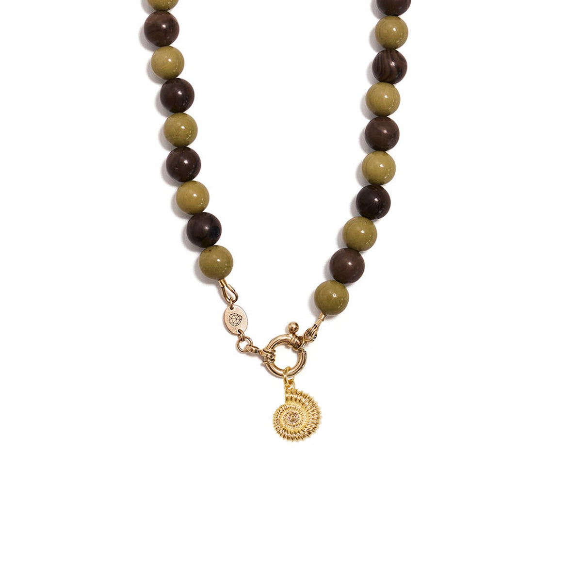 Matcha Jasper Statement Beaded Necklace