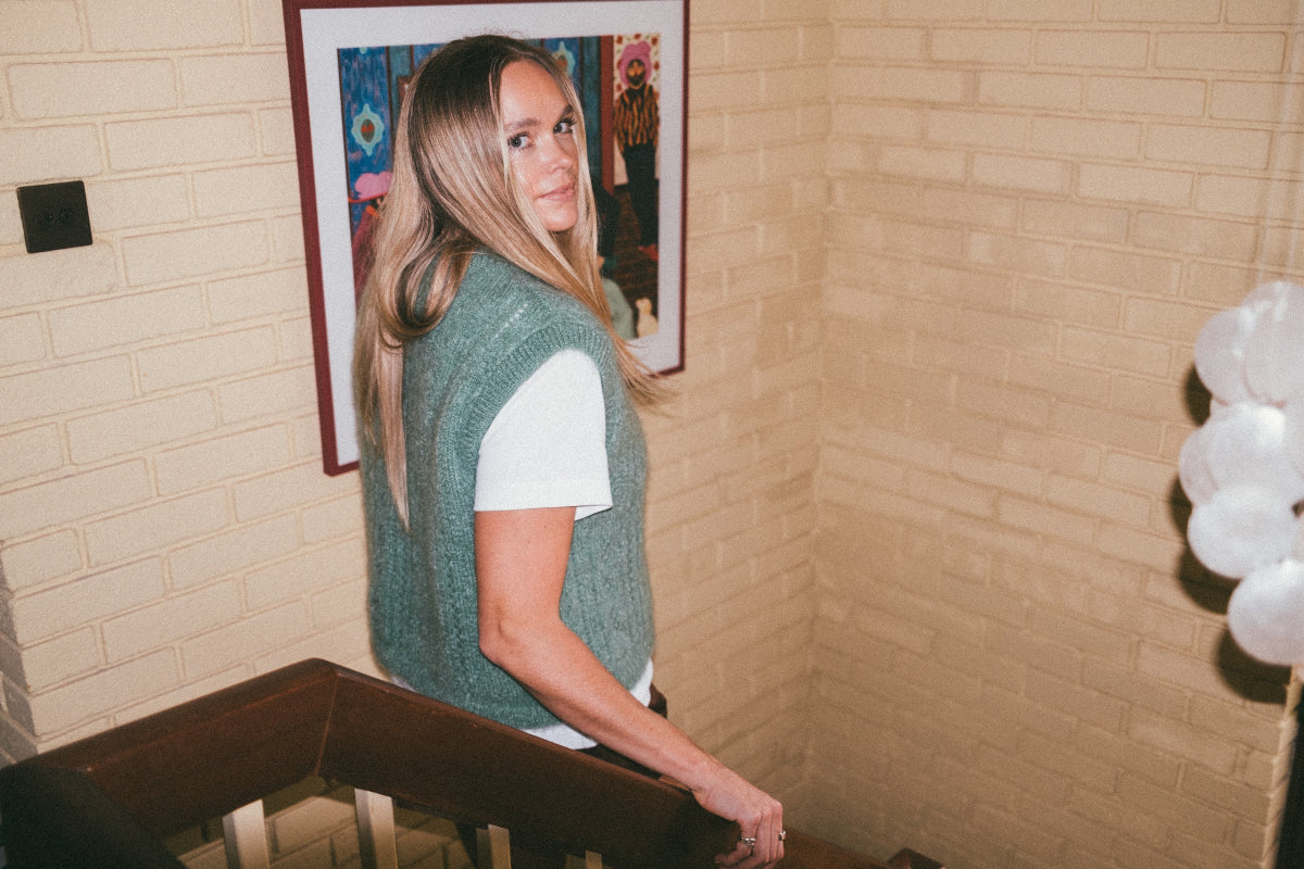 PRE-ORDER: Pointelle Knit Vest - Peony Pink