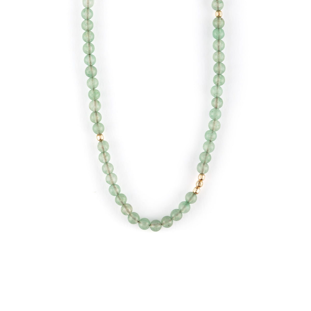 Oceanus Green Aventurine Beaded Necklace