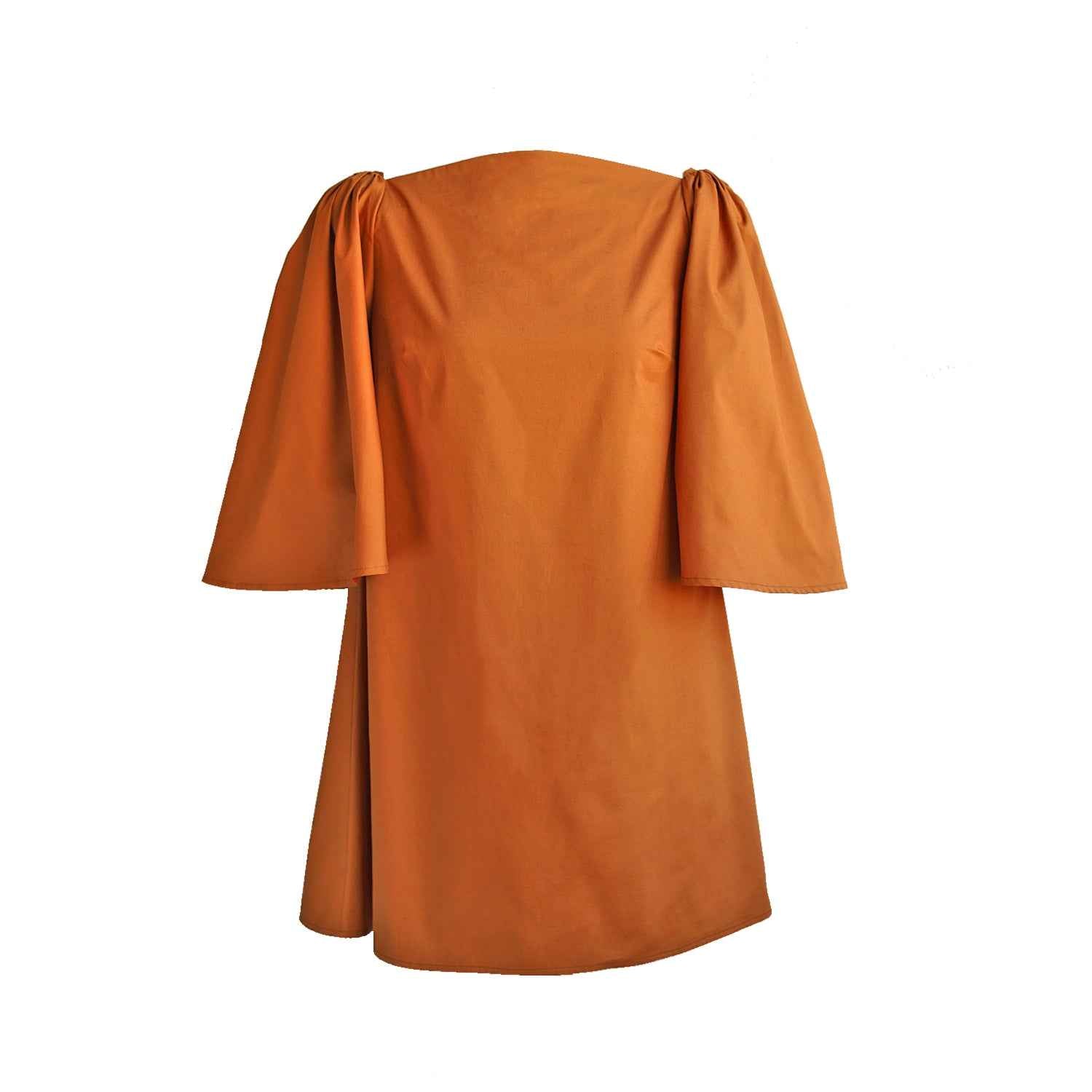 Delphine Mini Dress in Rust