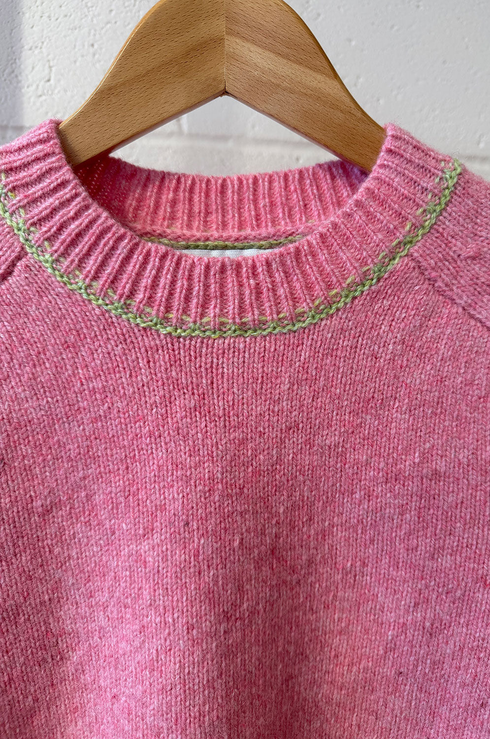 Rosalind Sweater, Pink Lambswool & Cashmere