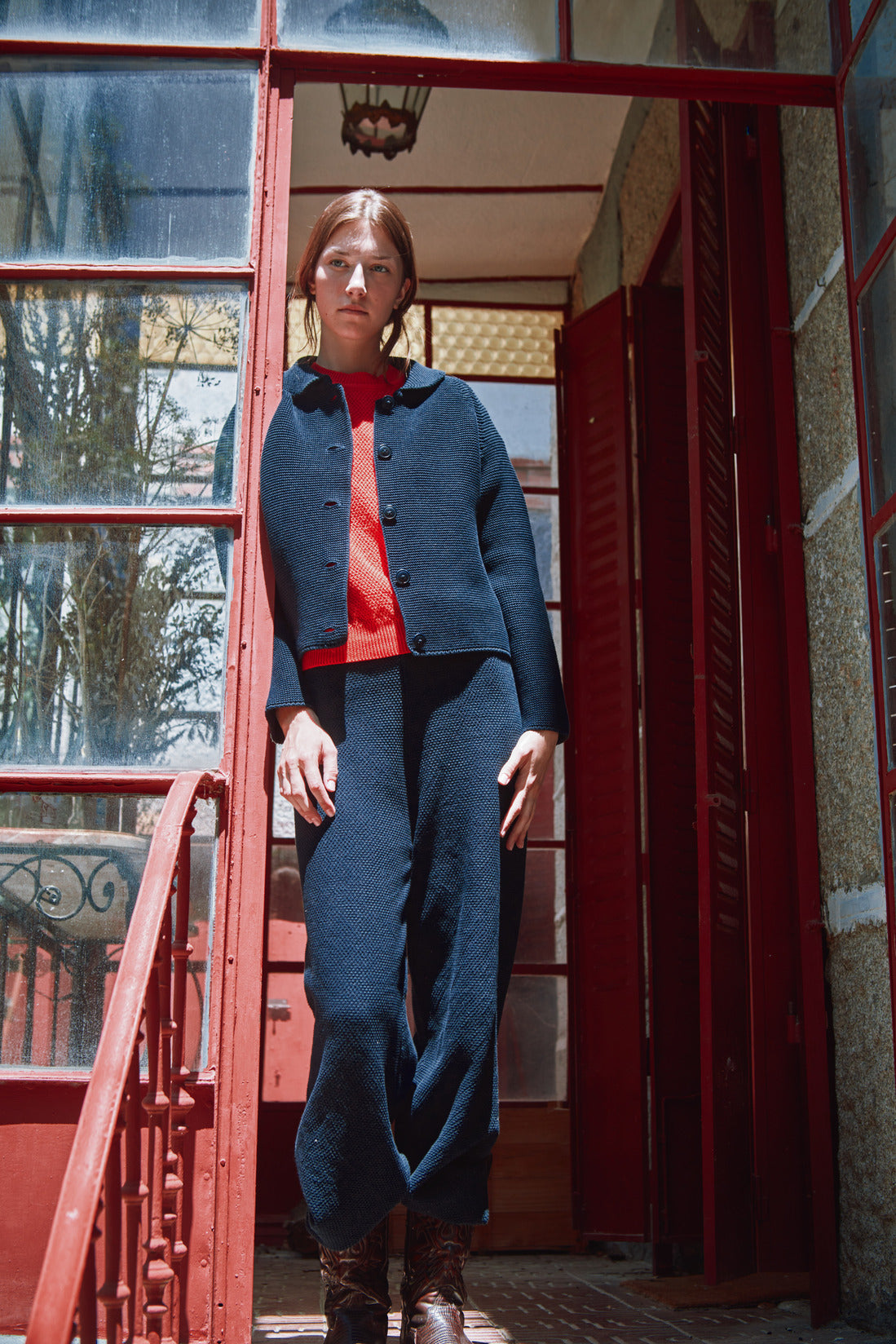 ROSA Summer Jacket in Organic Cotton - Navy