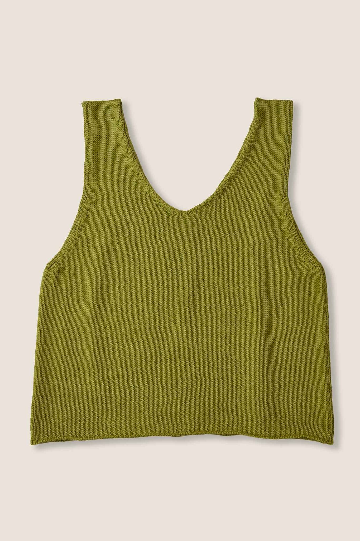 Organic Cotton Knit Top | Lime