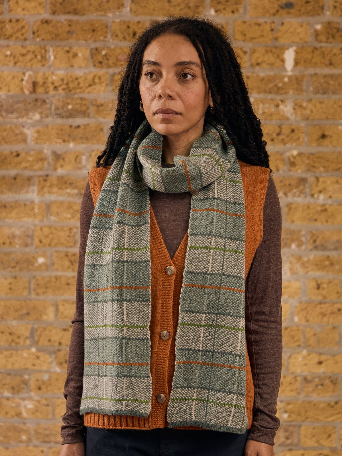 Heritage Check Scarf | Teal