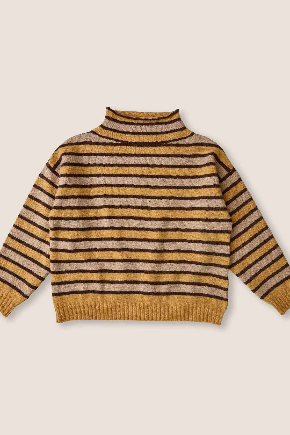 Striped Funnel Neck Sweater | Harvest