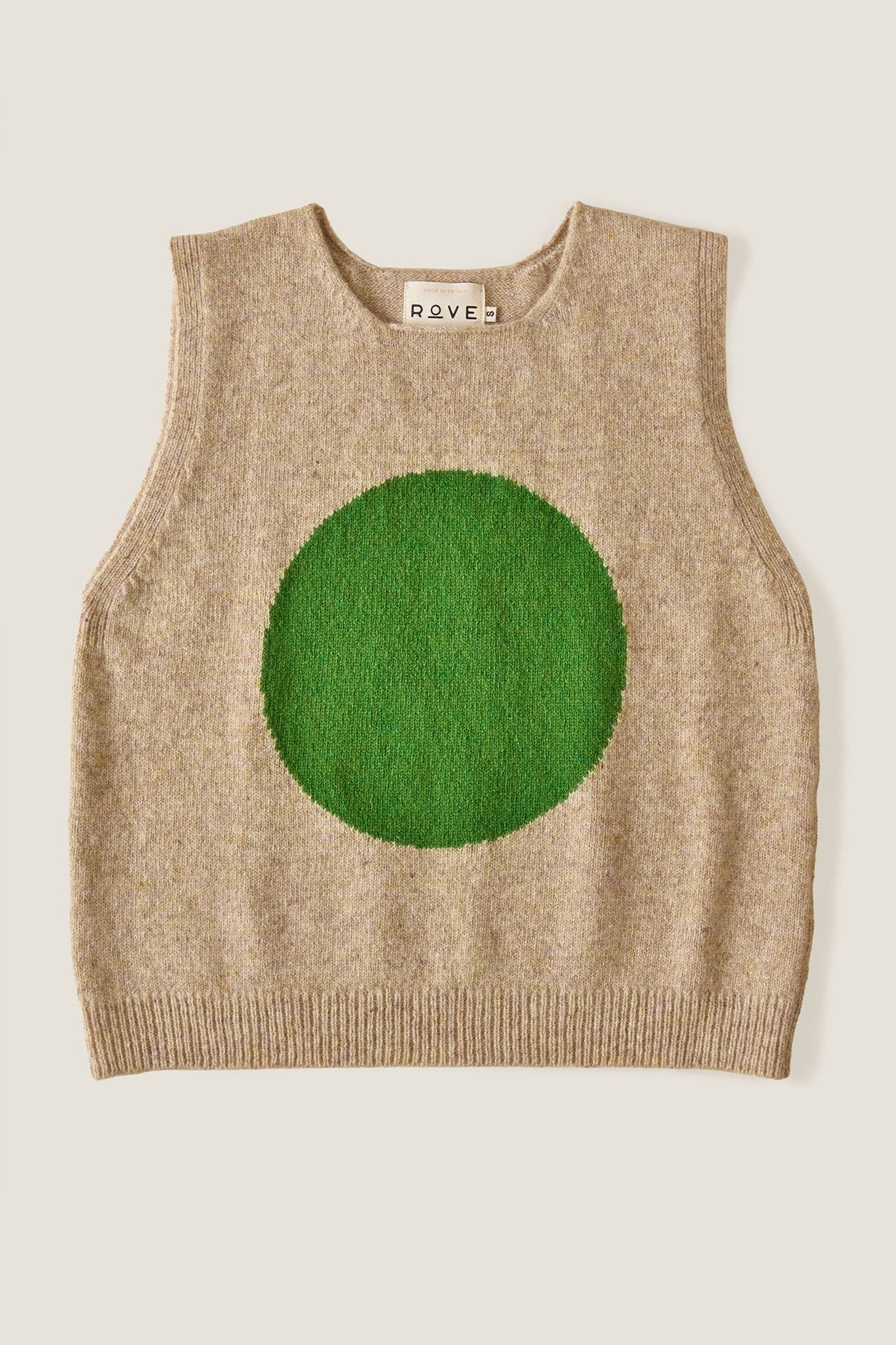 Green Dot Knitted Top