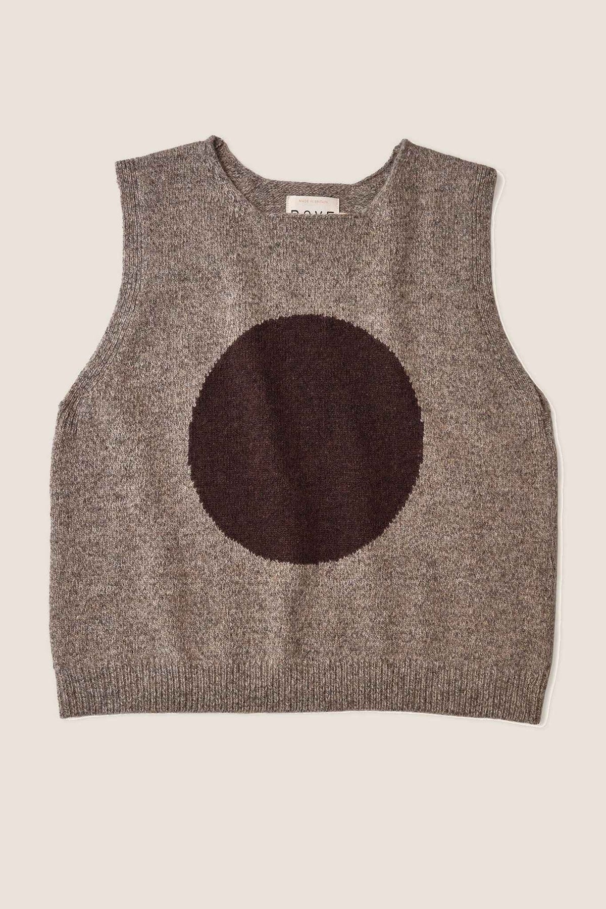 Dot Knitted Top | Brown