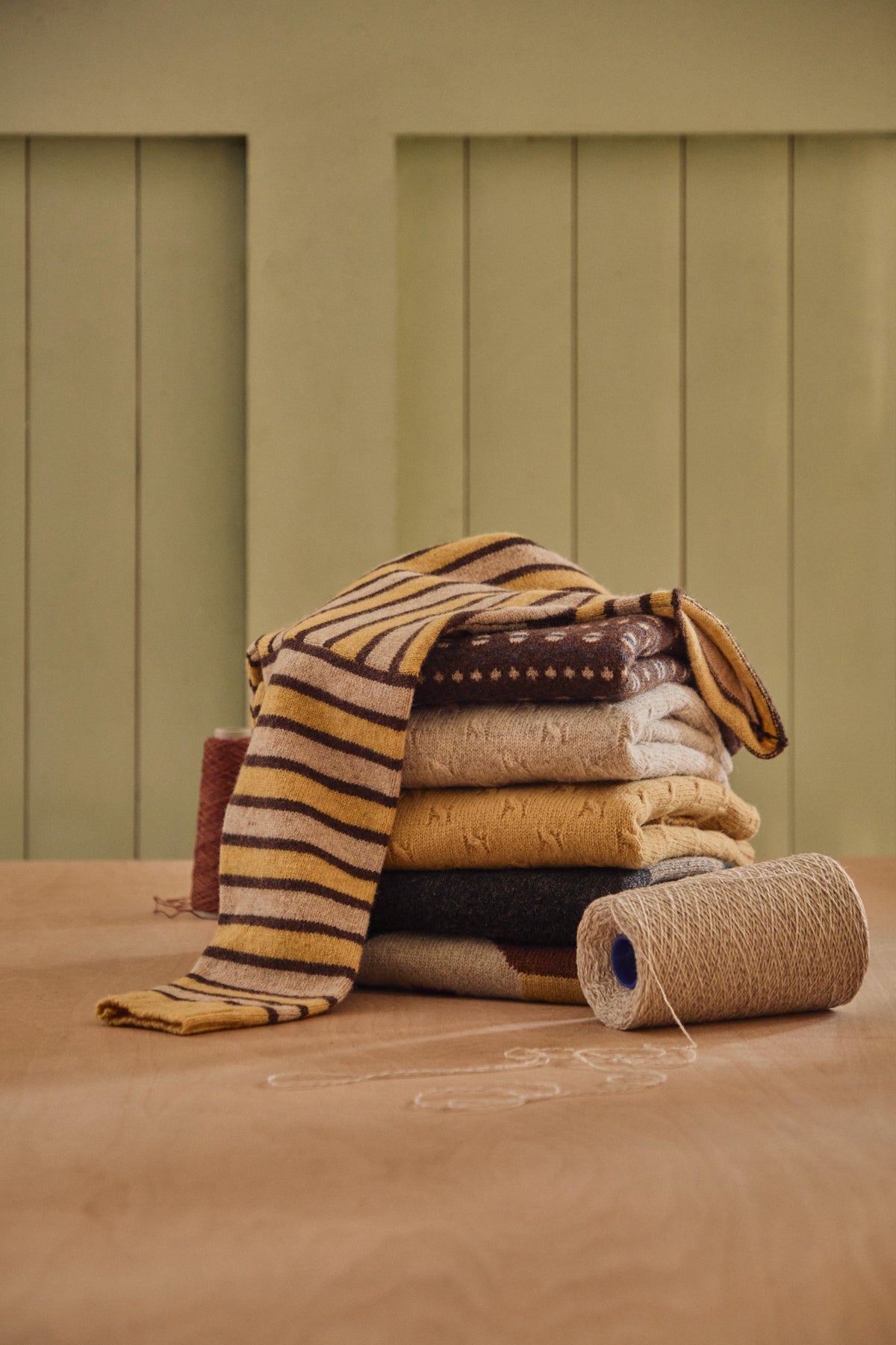 Striped Funnel Neck Sweater | Harvest