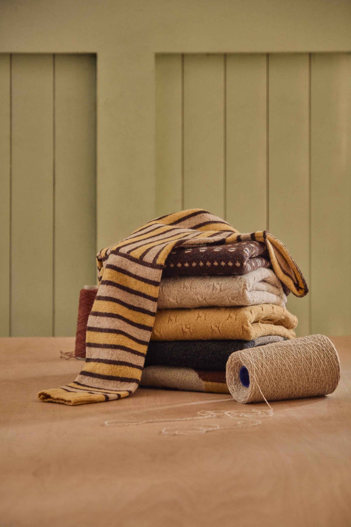 Striped Funnel Neck Sweater | Harvest