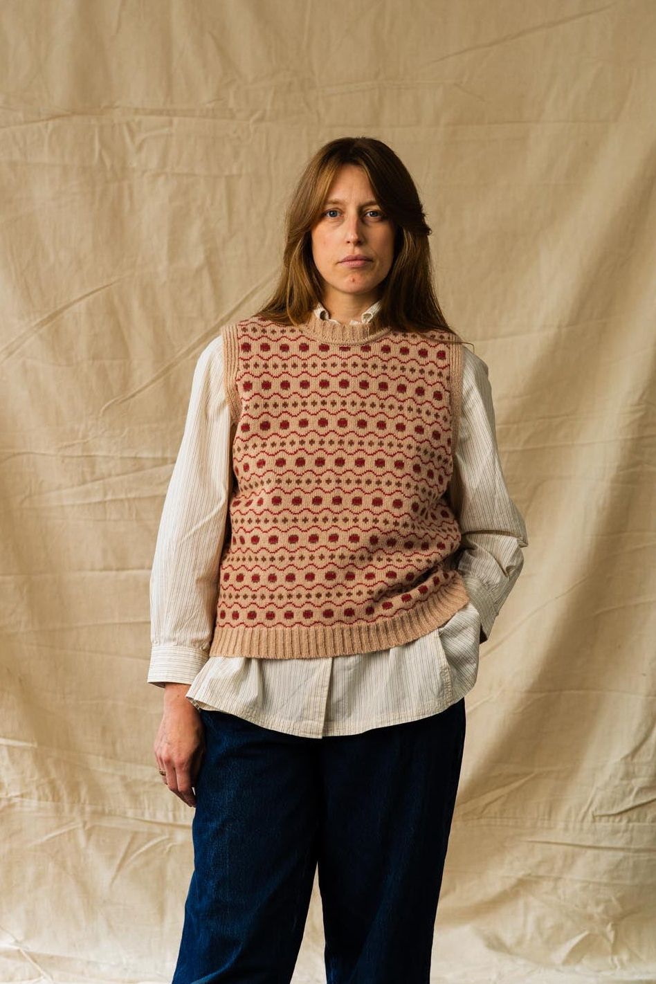Fair Isle Vest | Cashew
